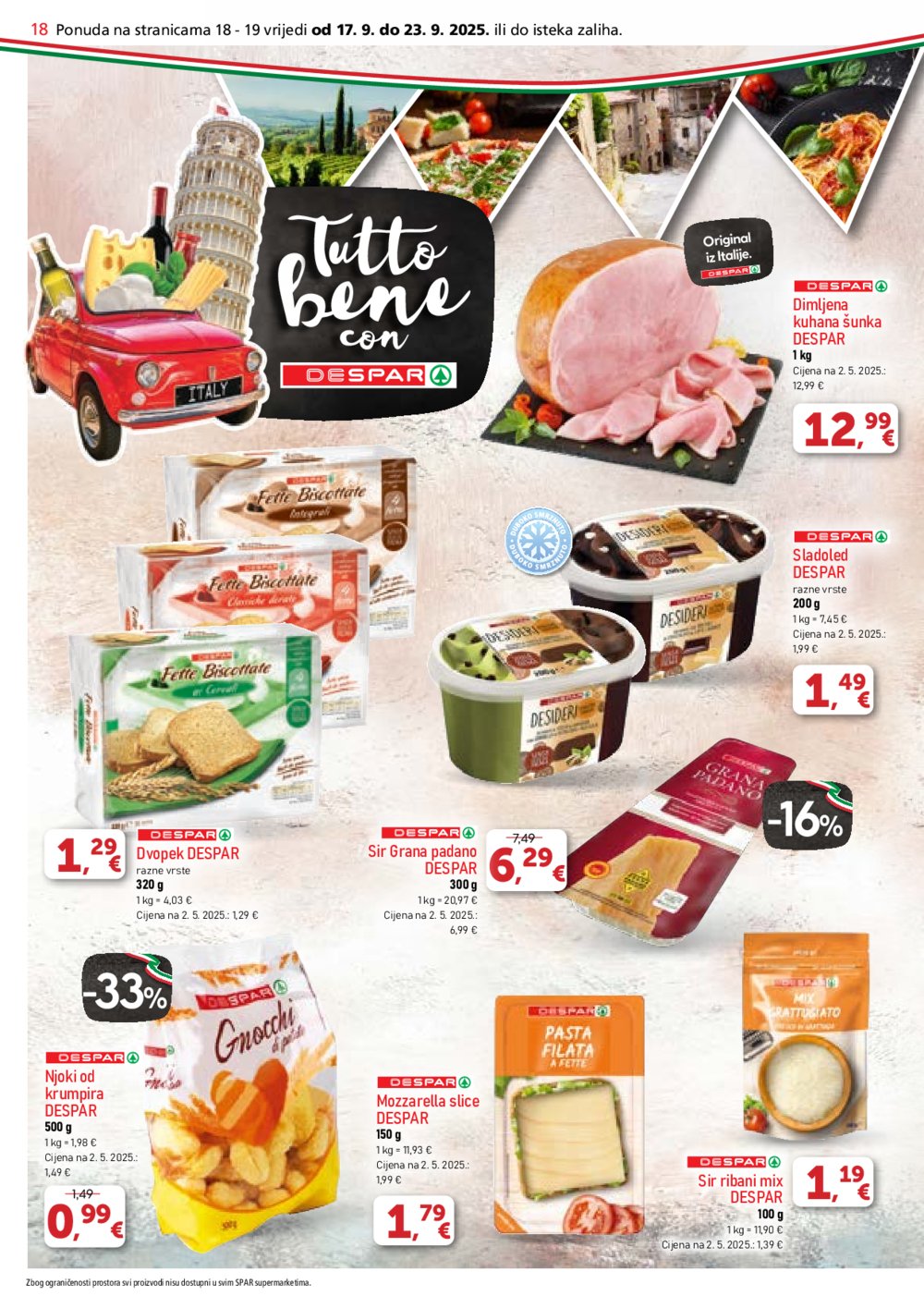 SPAR katalog Akcija 17.09. - 23.09.2025.