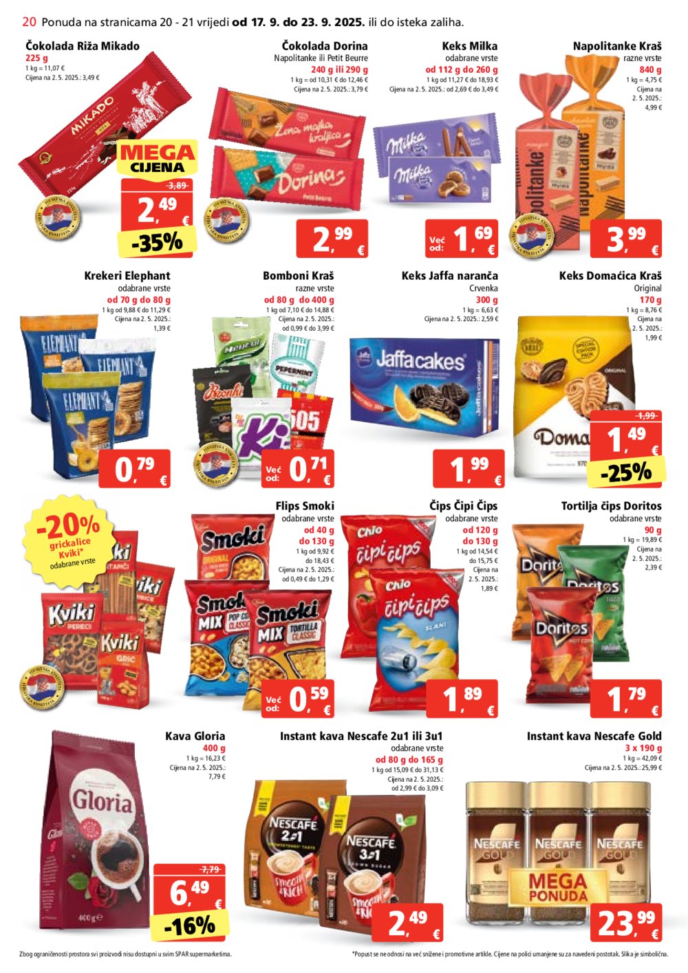SPAR katalog Akcija 17.09. - 23.09.2025.