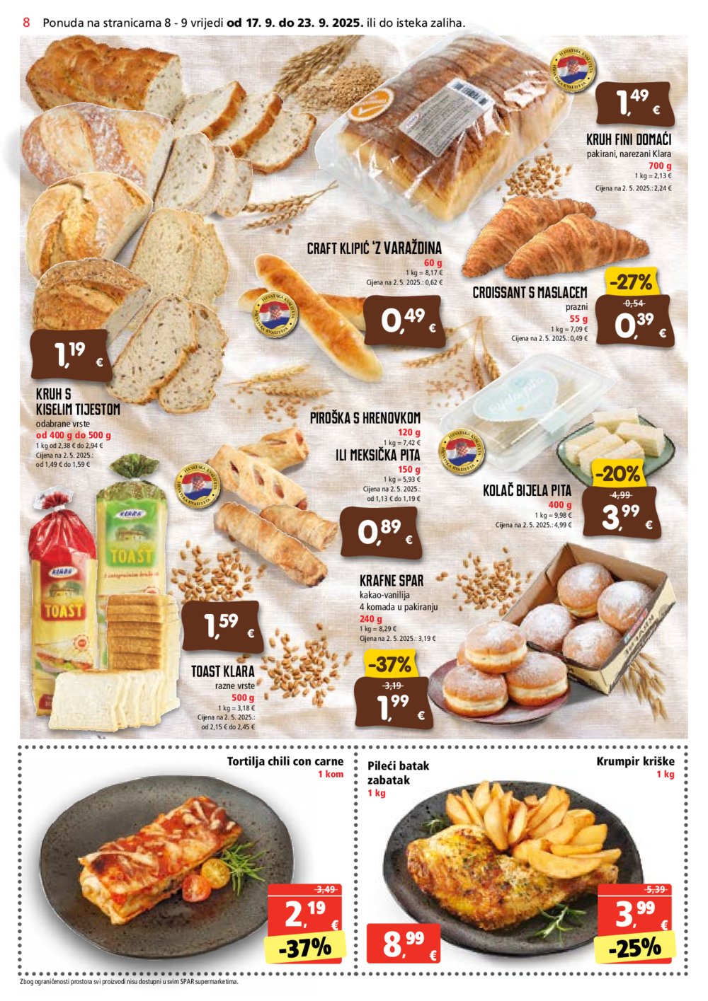SPAR katalog Akcija 17.09. - 23.09.2025.