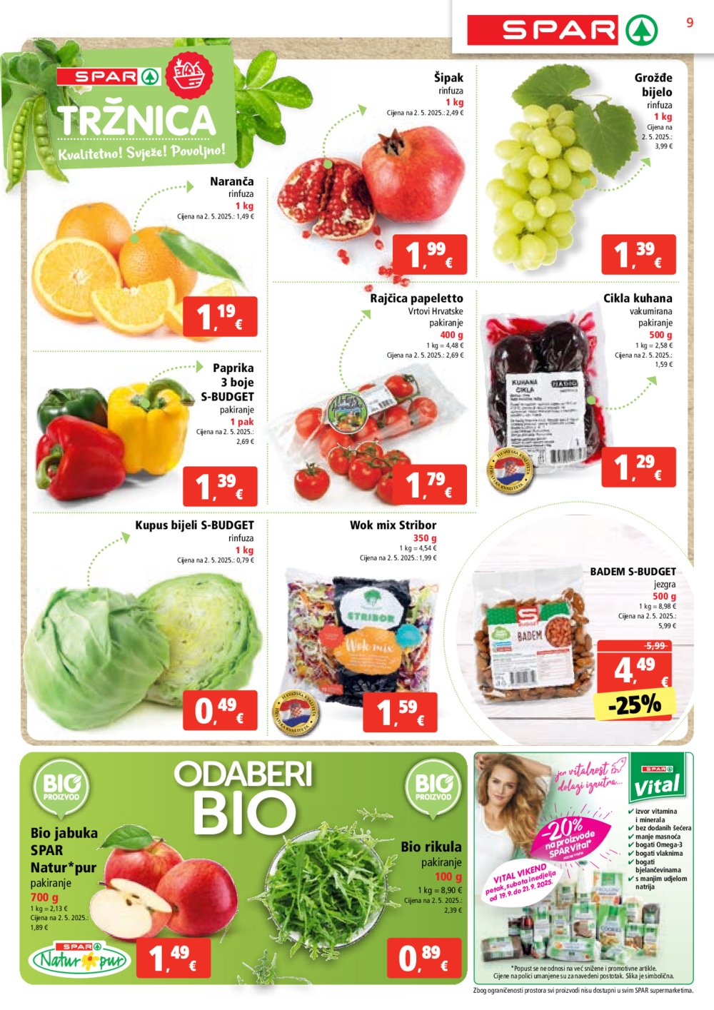 SPAR katalog Akcija 17.09. - 23.09.2025.