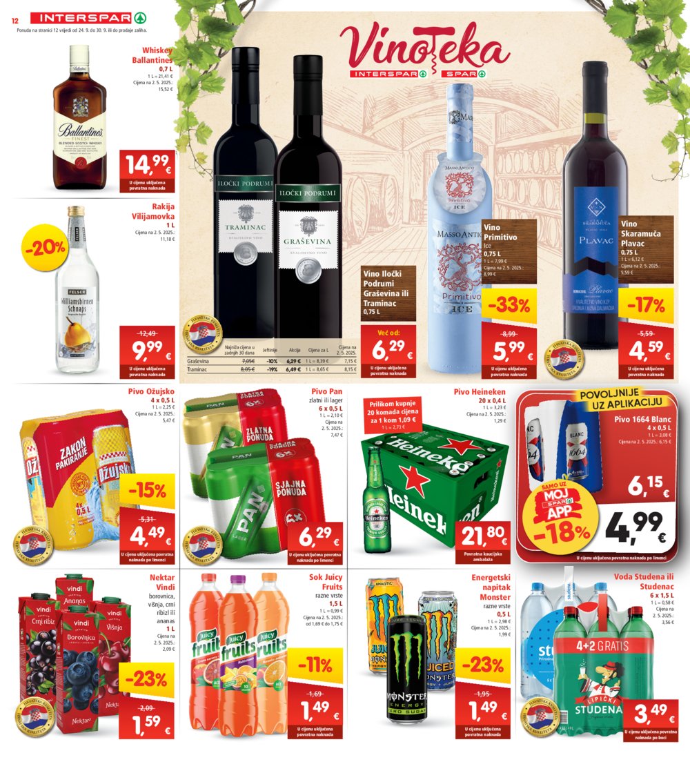 INTERSPAR katalog Akcija 24.09. - 30.09.2025.