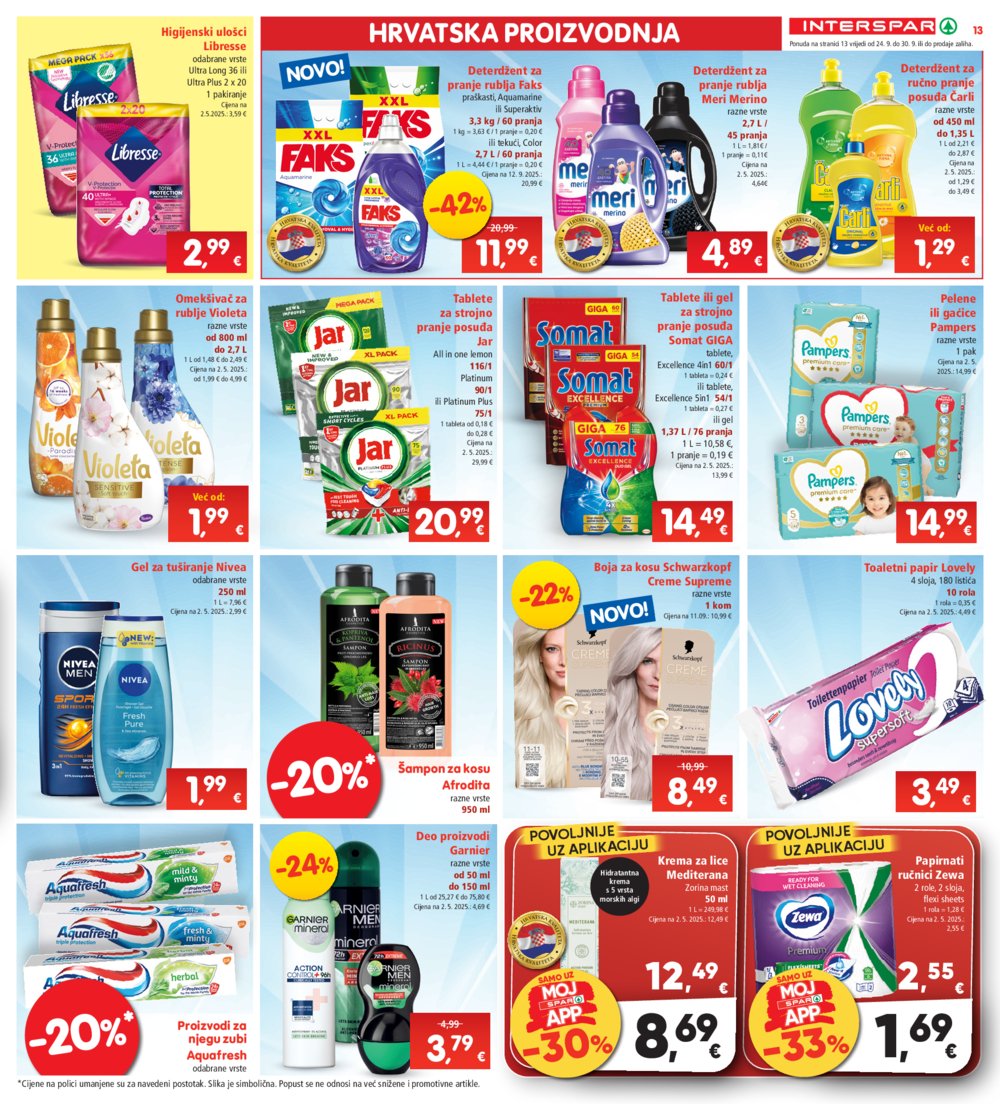INTERSPAR katalog Akcija 24.09. - 30.09.2025.