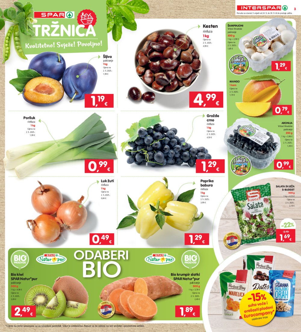 INTERSPAR katalog Akcija 24.09. - 30.09.2025.