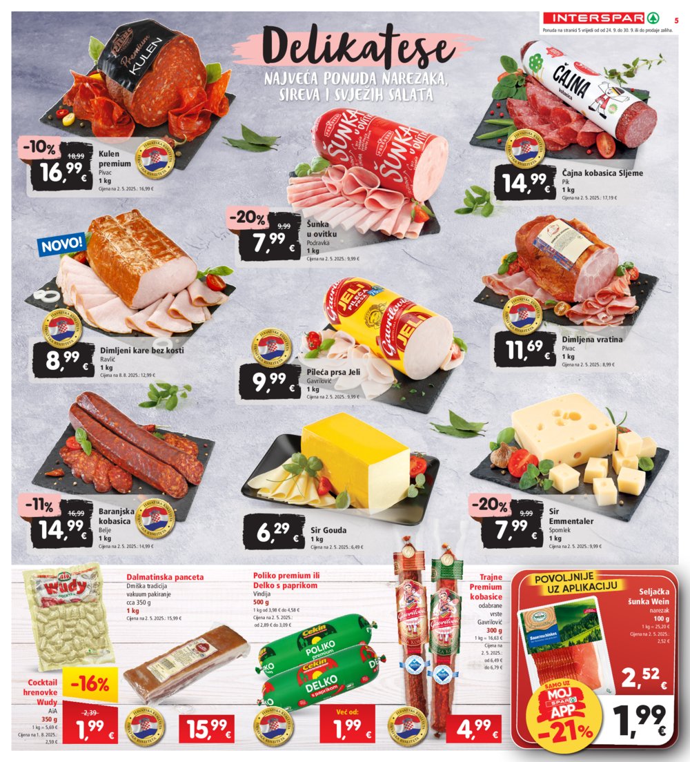 INTERSPAR katalog Akcija 24.09. - 30.09.2025.