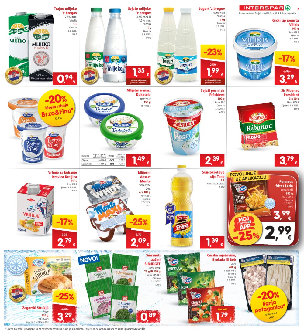 INTERSPAR katalog Akcija 24.09. - 30.09.2025.