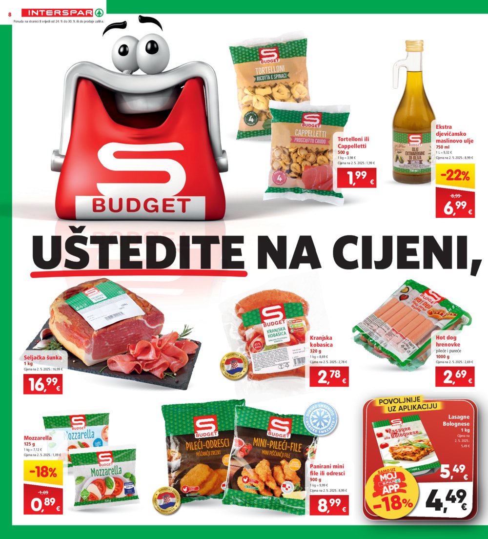 INTERSPAR katalog Akcija 24.09. - 30.09.2025.