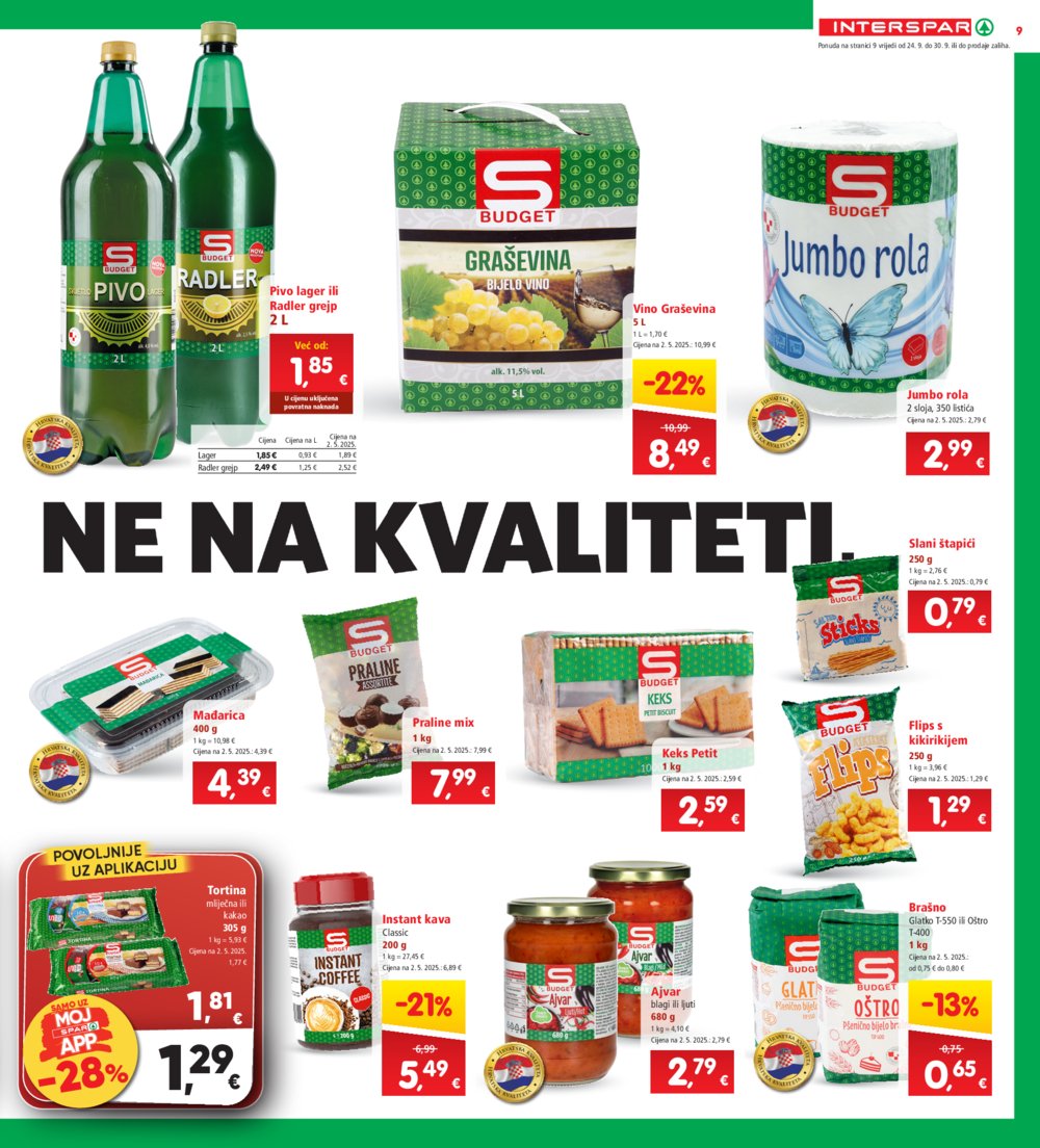INTERSPAR katalog Akcija 24.09. - 30.09.2025.