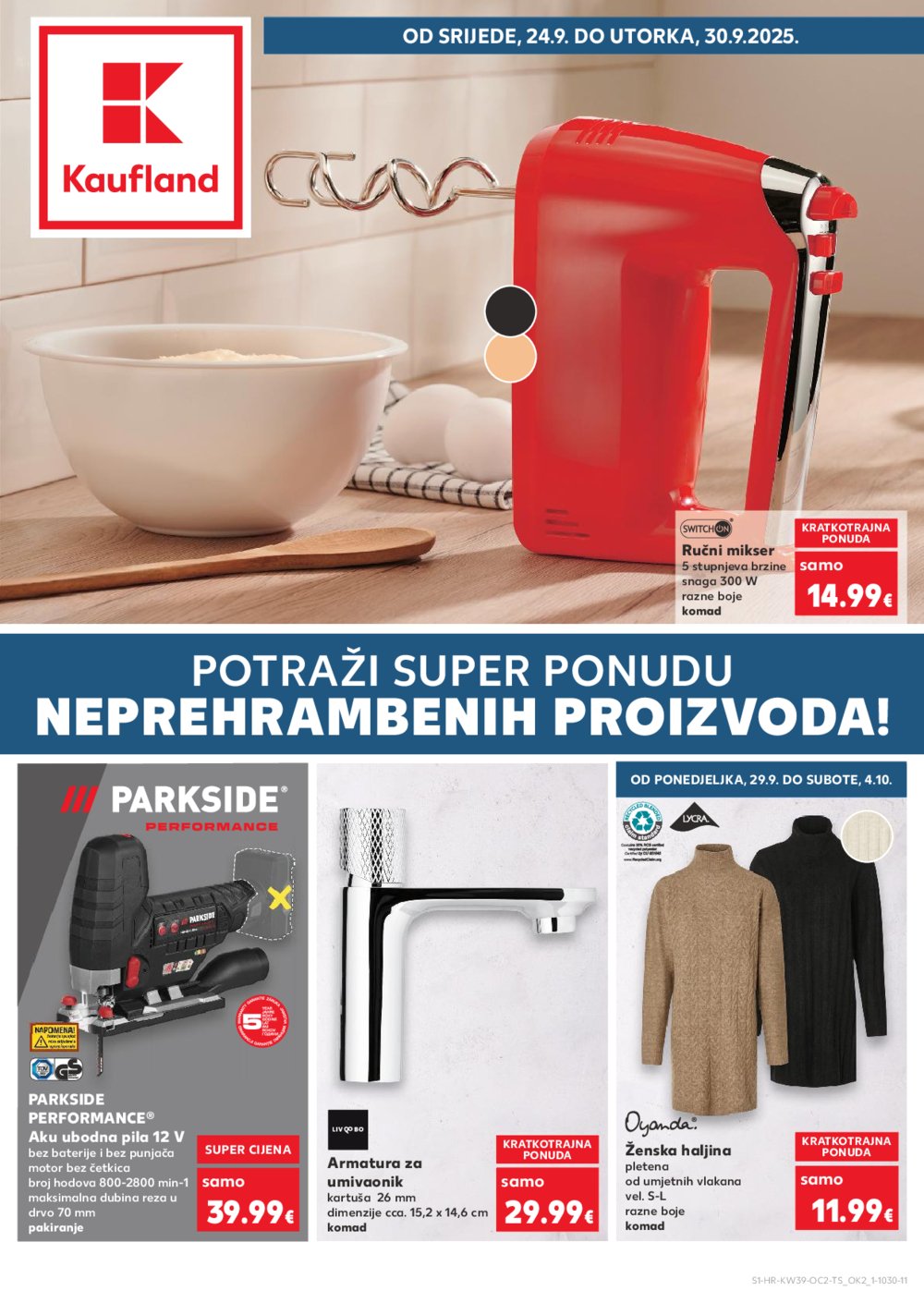 Kaufland katalog Neprehrambenih proizvoda 24.09. - 30.09.2025. Odabrane poslovnice