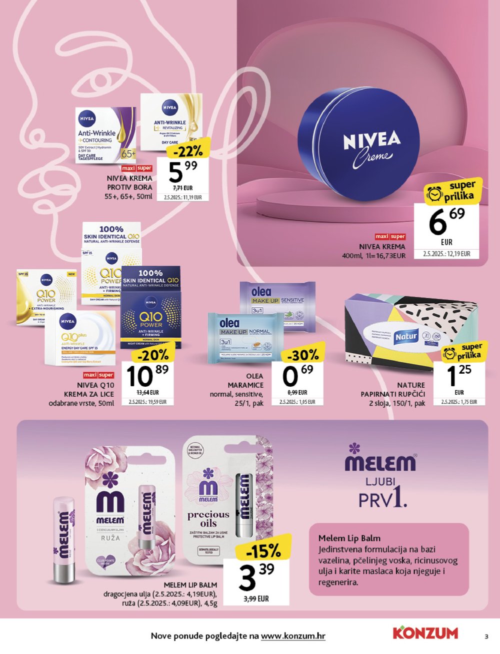 Konzum katalog Ljepota i njega 22.09. - 05.10.2025.