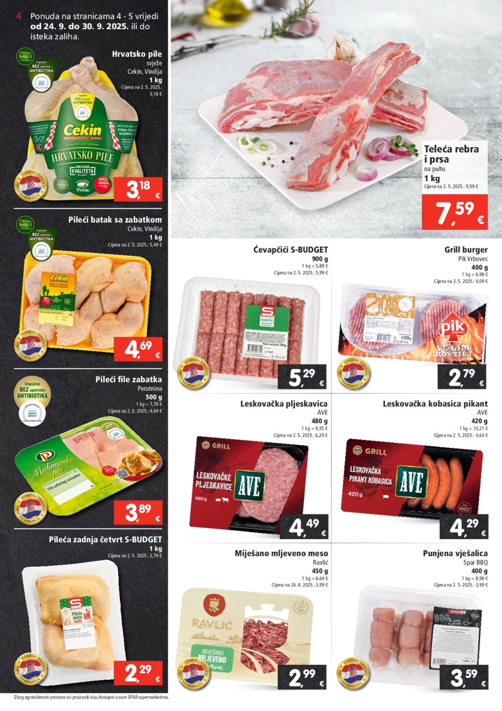 SPAR katalog Akcija 24.09. - 30.09.2025.