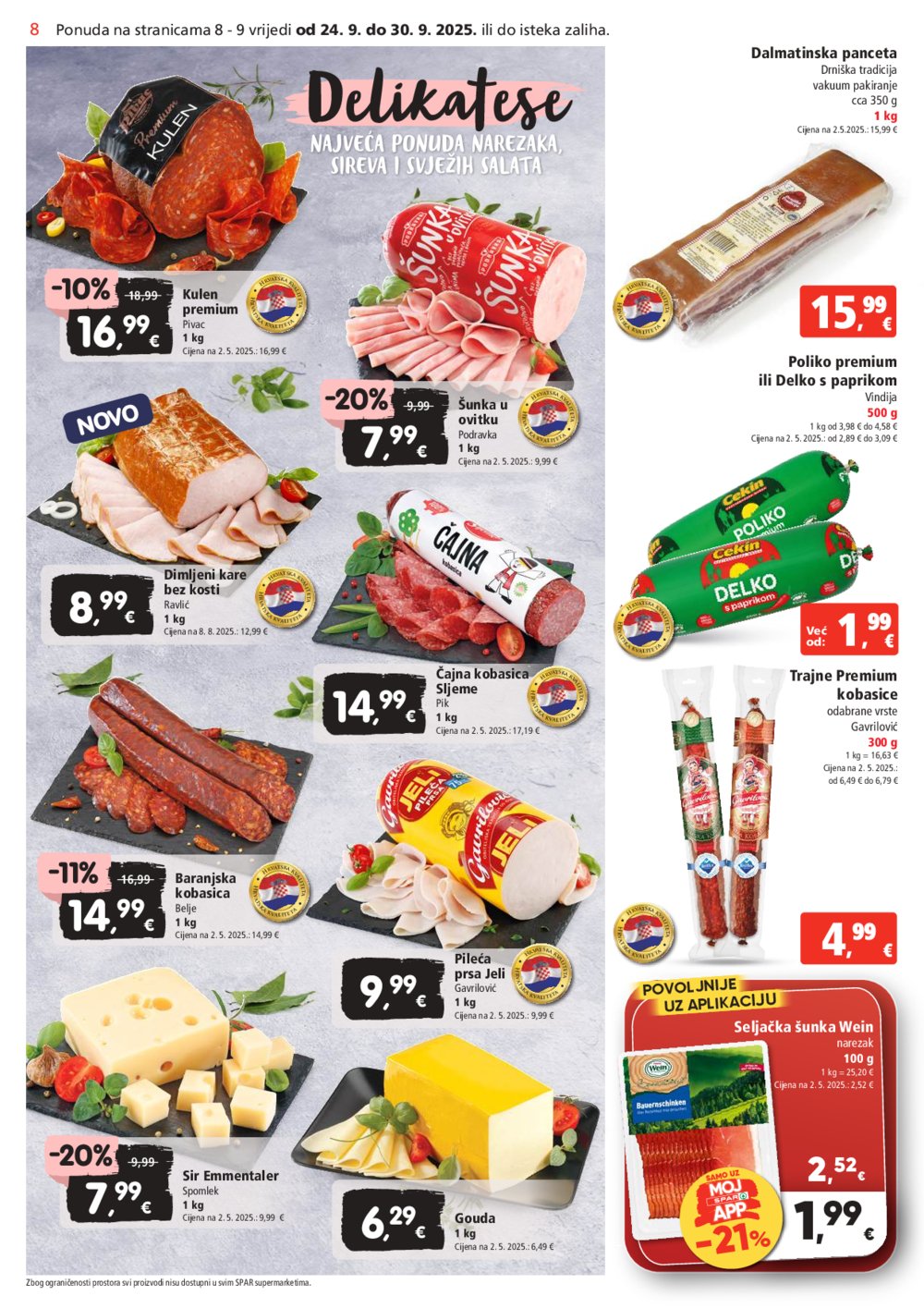 SPAR katalog Akcija 24.09. - 30.09.2025.
