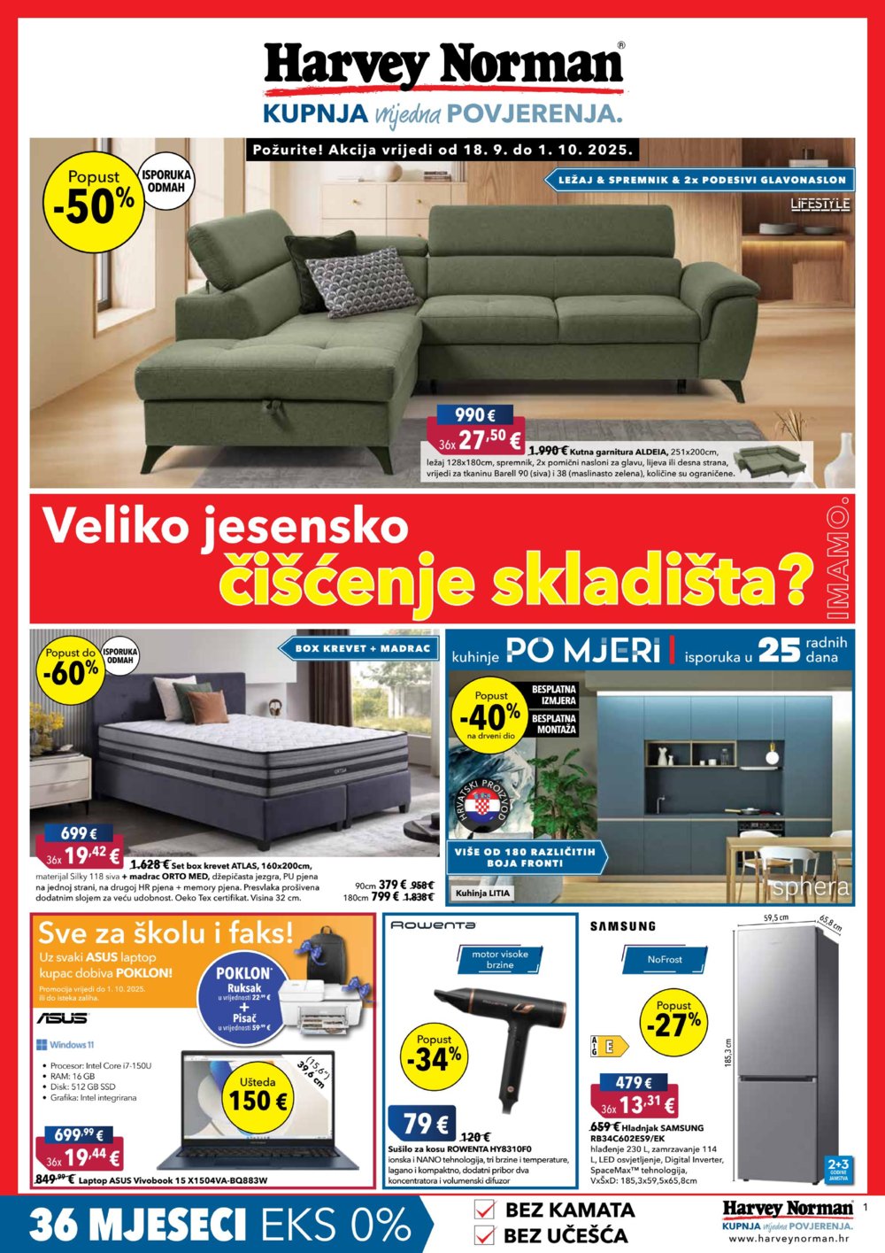Harvey Norman katalog Akcija 18.09. - 01.10.2025.