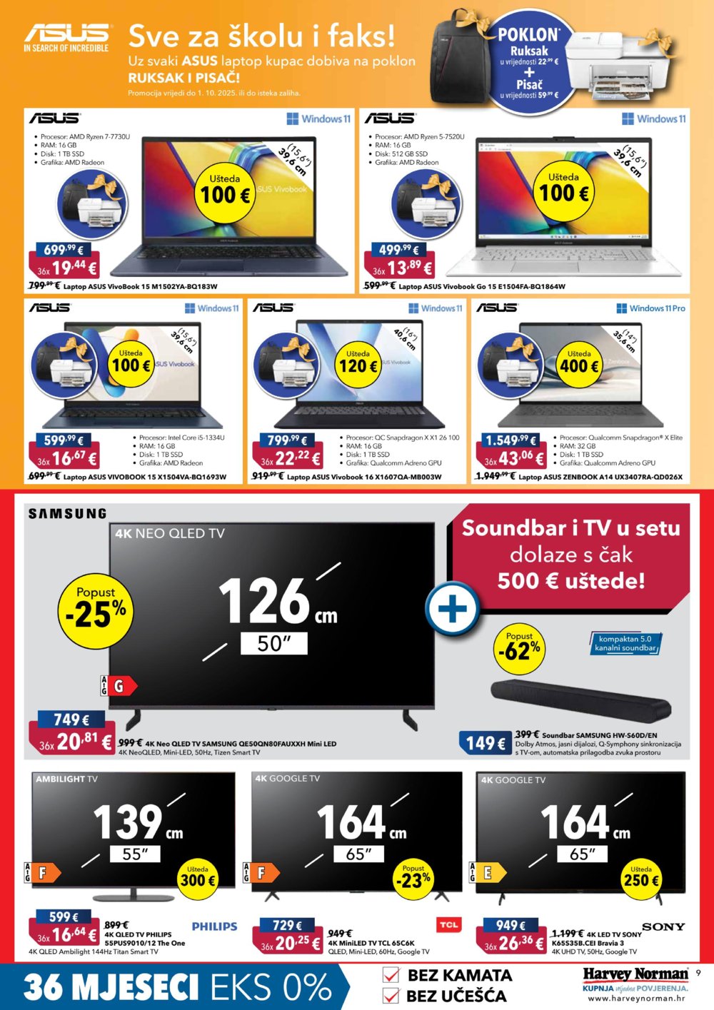 Harvey Norman katalog Akcija 18.09. - 01.10.2025.