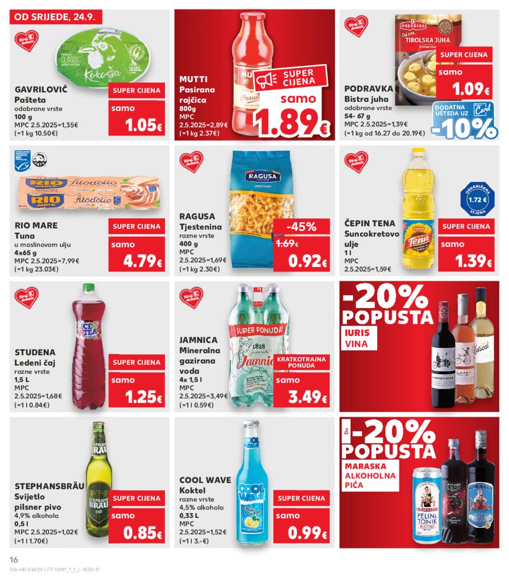Kaufland katalog Akcija 24.09. - 30.09.2025. Odabrane poslovnice