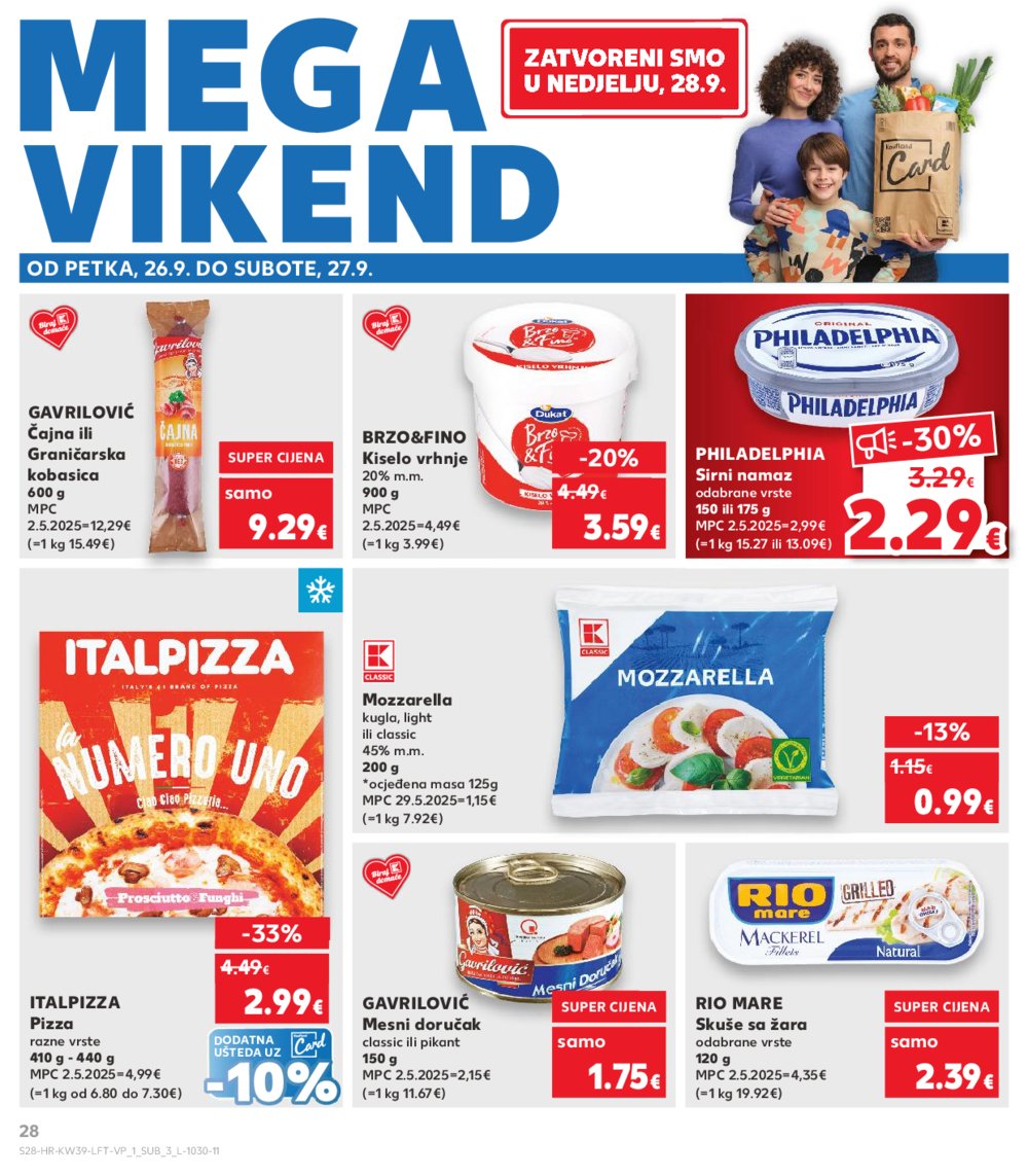 Kaufland katalog Akcija 24.09. - 30.09.2025. Odabrane poslovnice