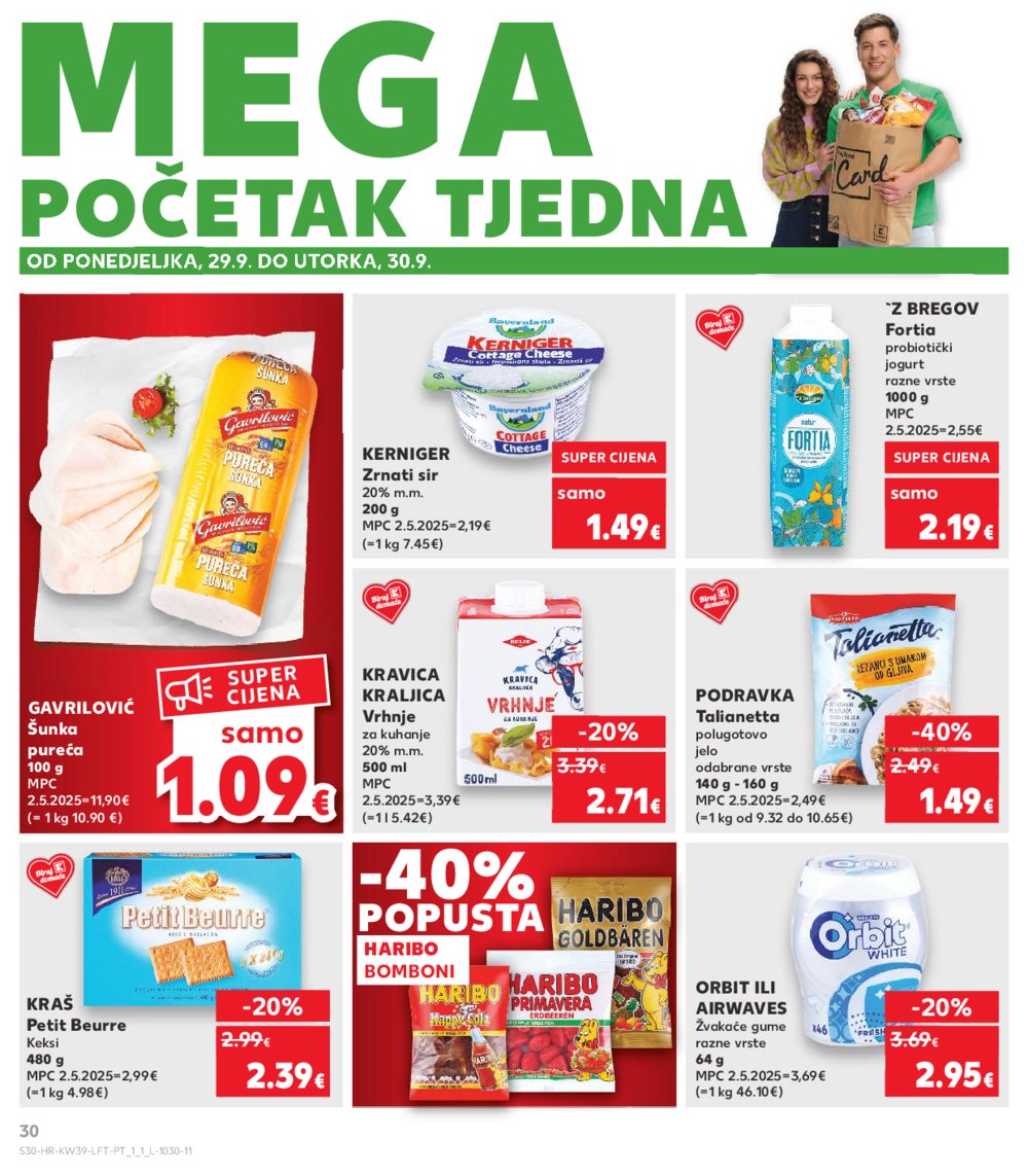 Kaufland katalog Akcija 24.09. - 30.09.2025. VG, Po, Ro, Vo, Vu, DS, Ma