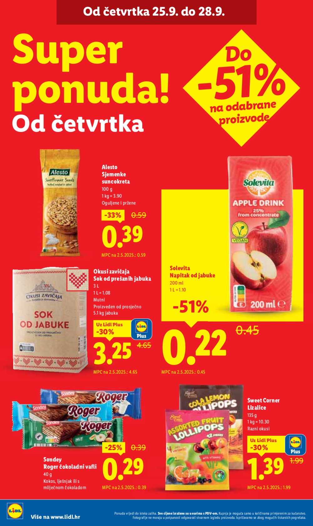 Lidl katalog Ponuda od četvrtka 25.09. - 28.09.2025.