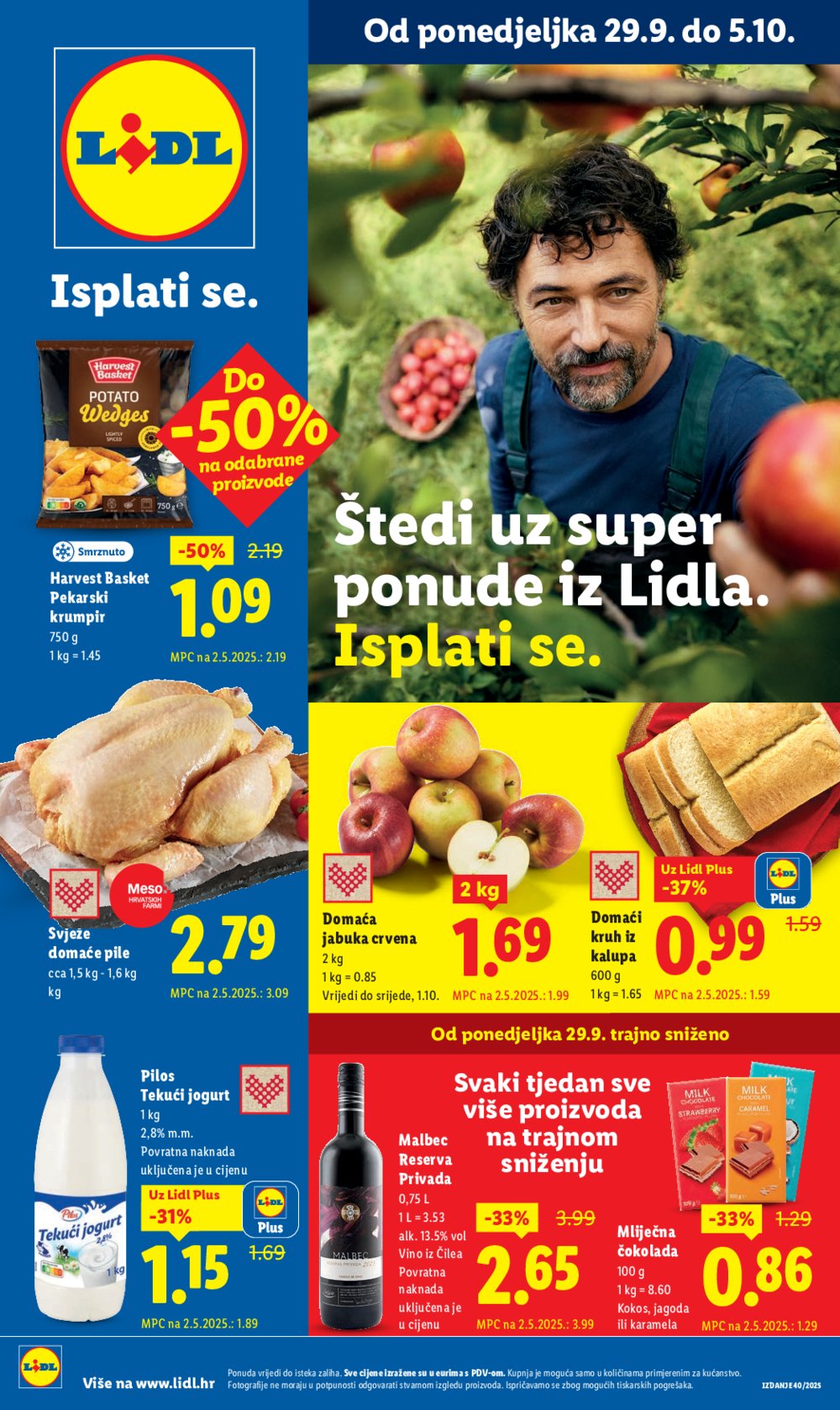 Lidl katalog Super ponuda od ponedjeljka 29.09. - 05.10.2025.