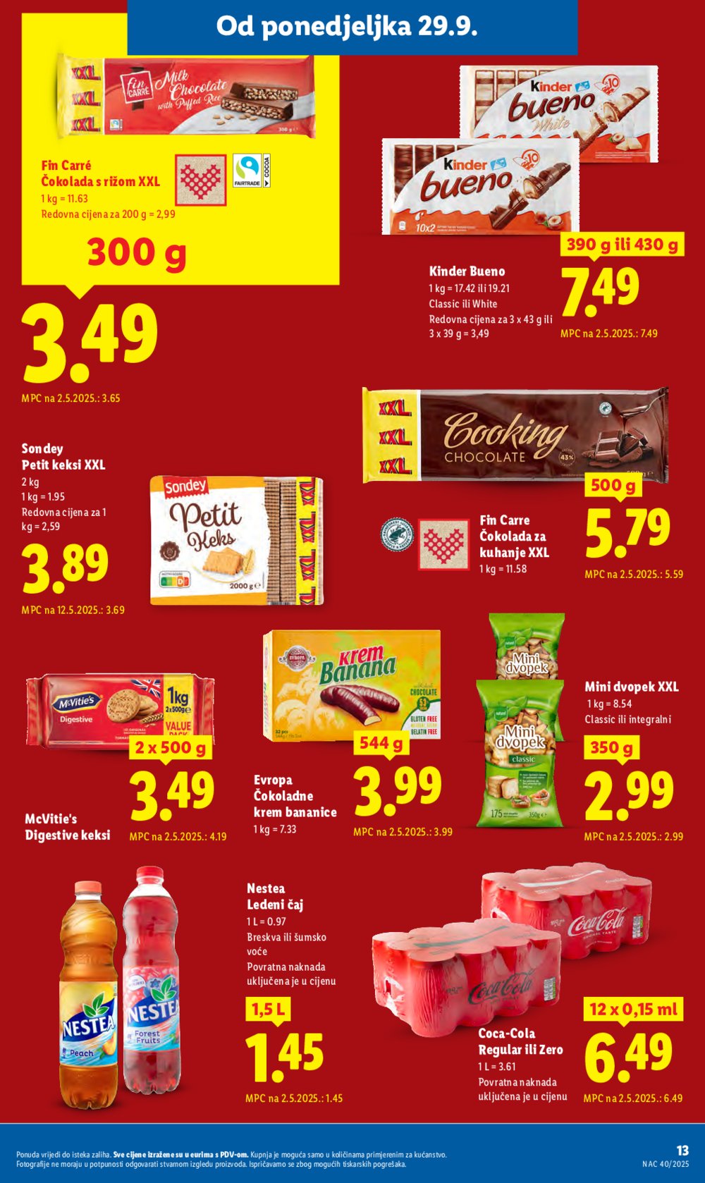 Lidl katalog Super ponuda od ponedjeljka 29.09. - 05.10.2025.