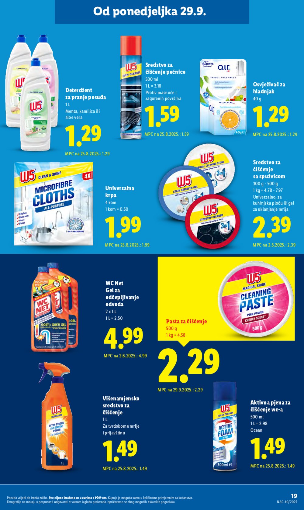 Lidl katalog Super ponuda od ponedjeljka 29.09. - 05.10.2025.