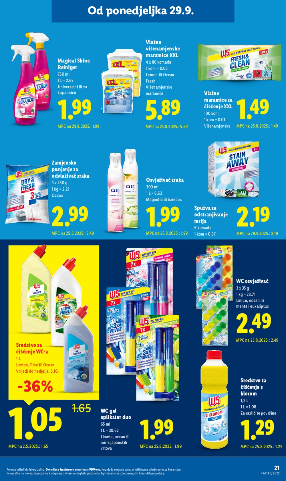 Lidl katalog Super ponuda od ponedjeljka 29.09. - 05.10.2025.