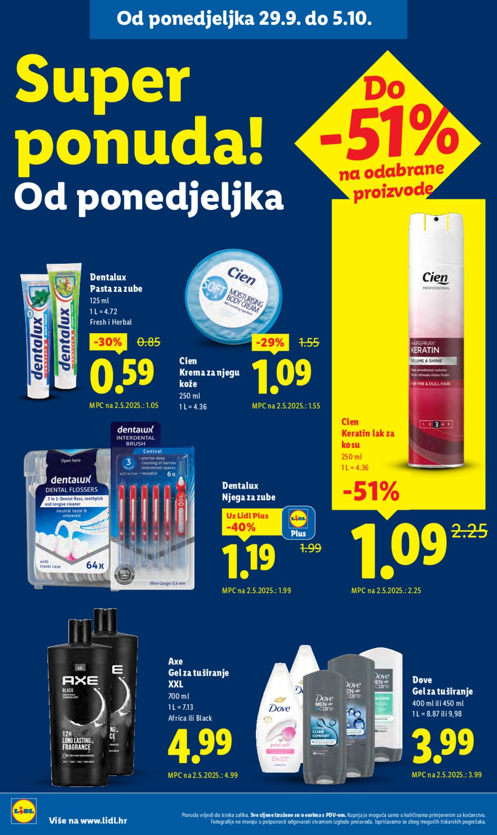 Lidl katalog Super ponuda od ponedjeljka 29.09. - 05.10.2025.