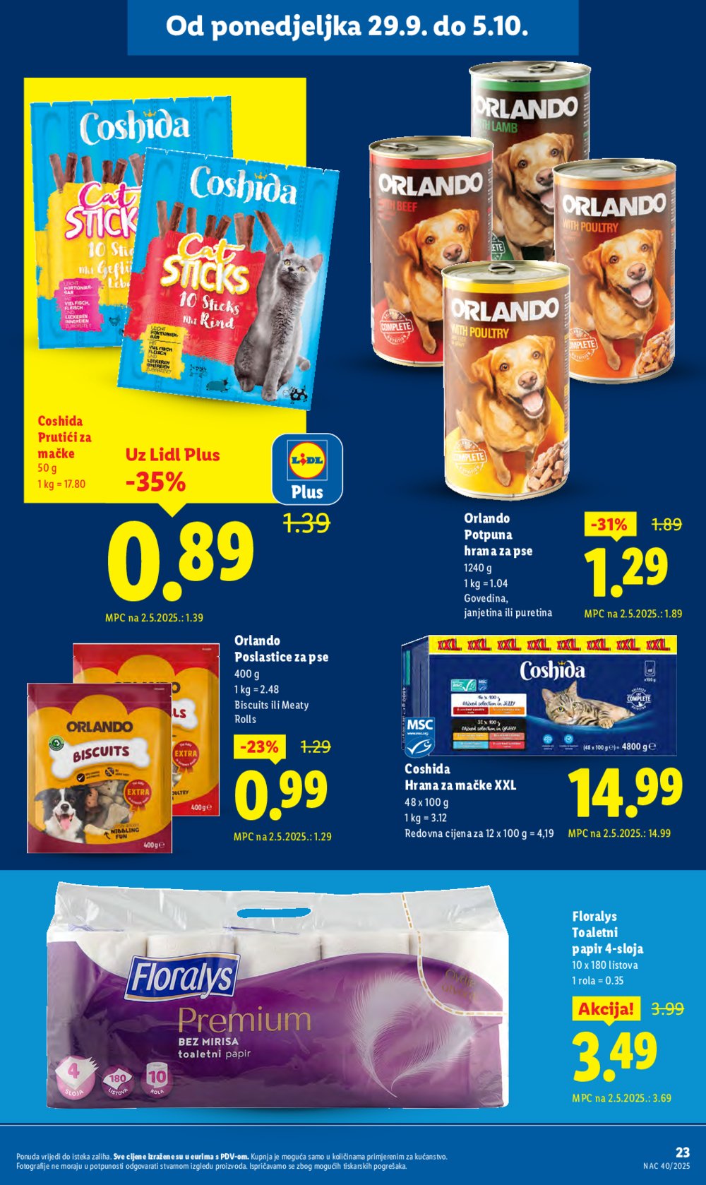 Lidl katalog Super ponuda od ponedjeljka 29.09. - 05.10.2025.