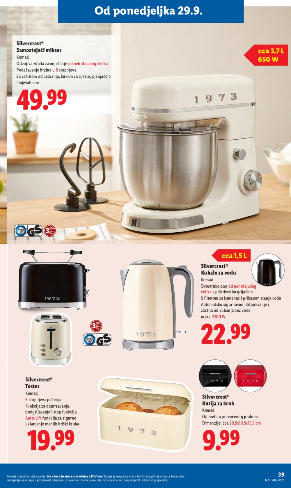 Lidl katalog Super ponuda od ponedjeljka 29.09. - 05.10.2025.