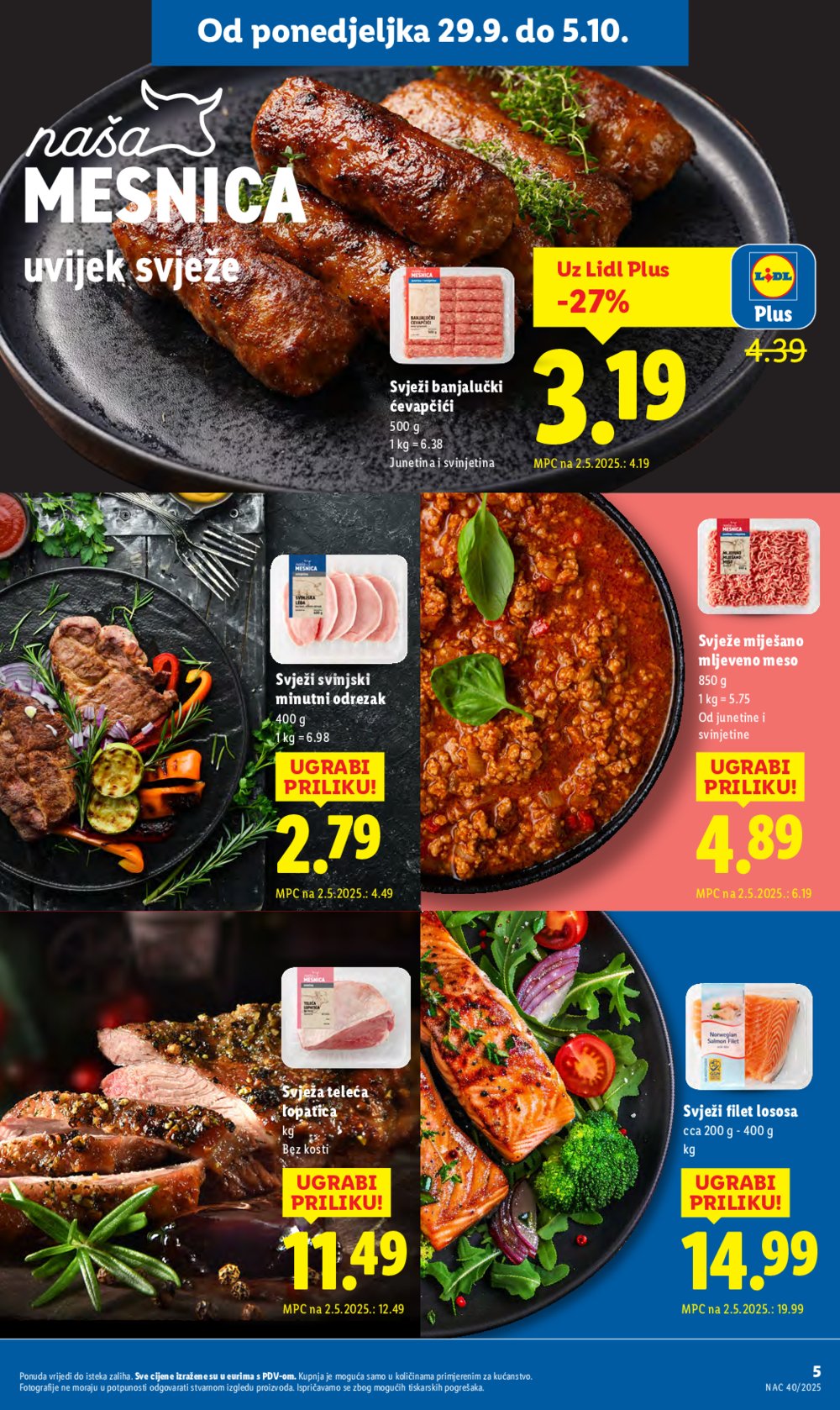 Lidl katalog Super ponuda od ponedjeljka 29.09. - 05.10.2025.