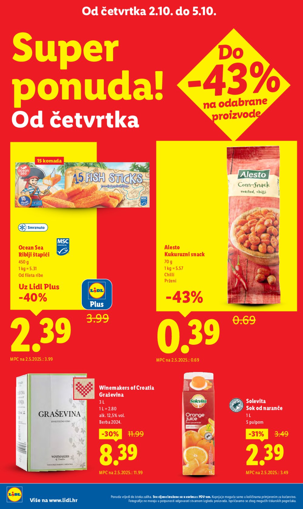 Lidl katalog Super ponuda od ponedjeljka 29.09. - 05.10.2025.