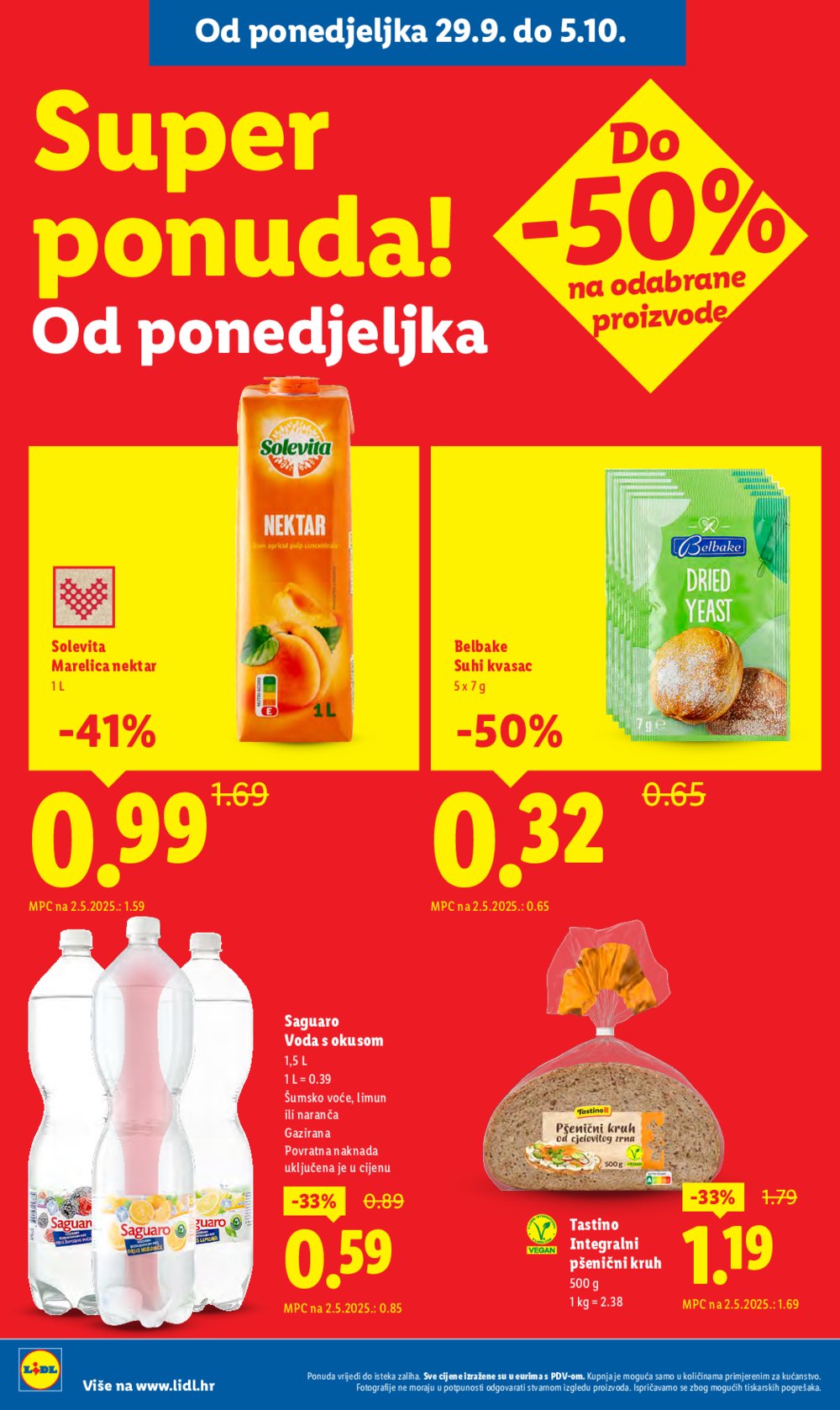 Lidl katalog Super ponuda od ponedjeljka 29.09. - 05.10.2025.
