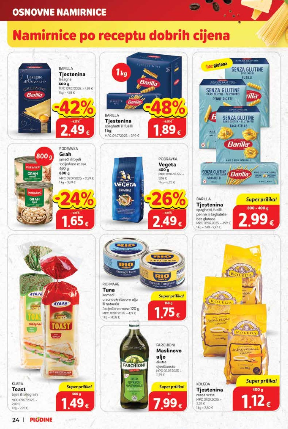 Plodine katalog Akcija 01.10. - 07.10.2025.