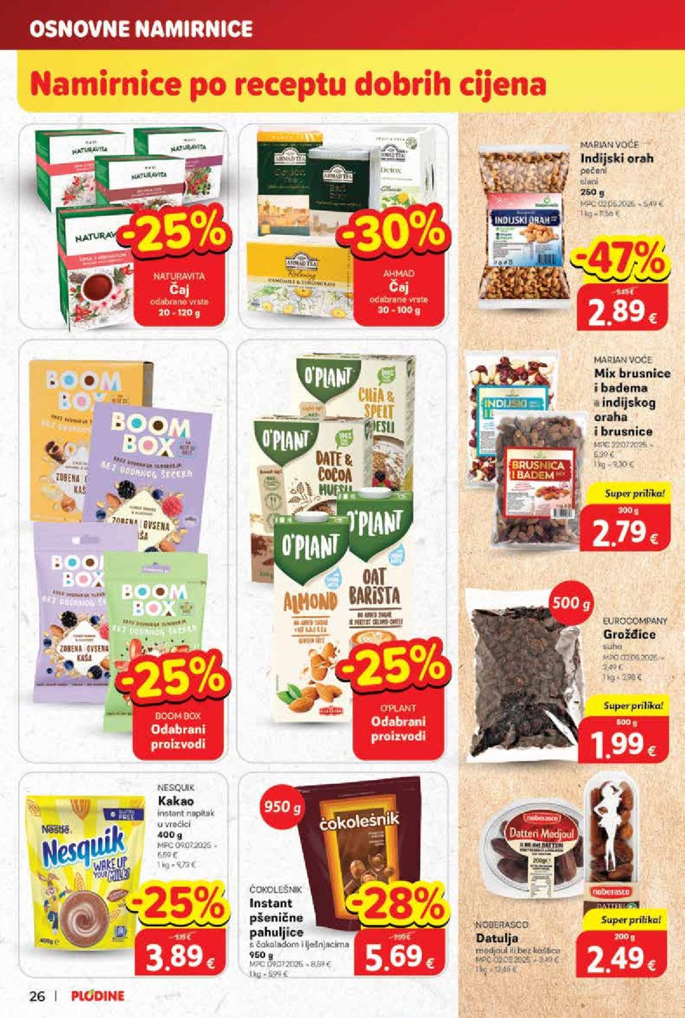Plodine katalog Akcija 01.10. - 07.10.2025.