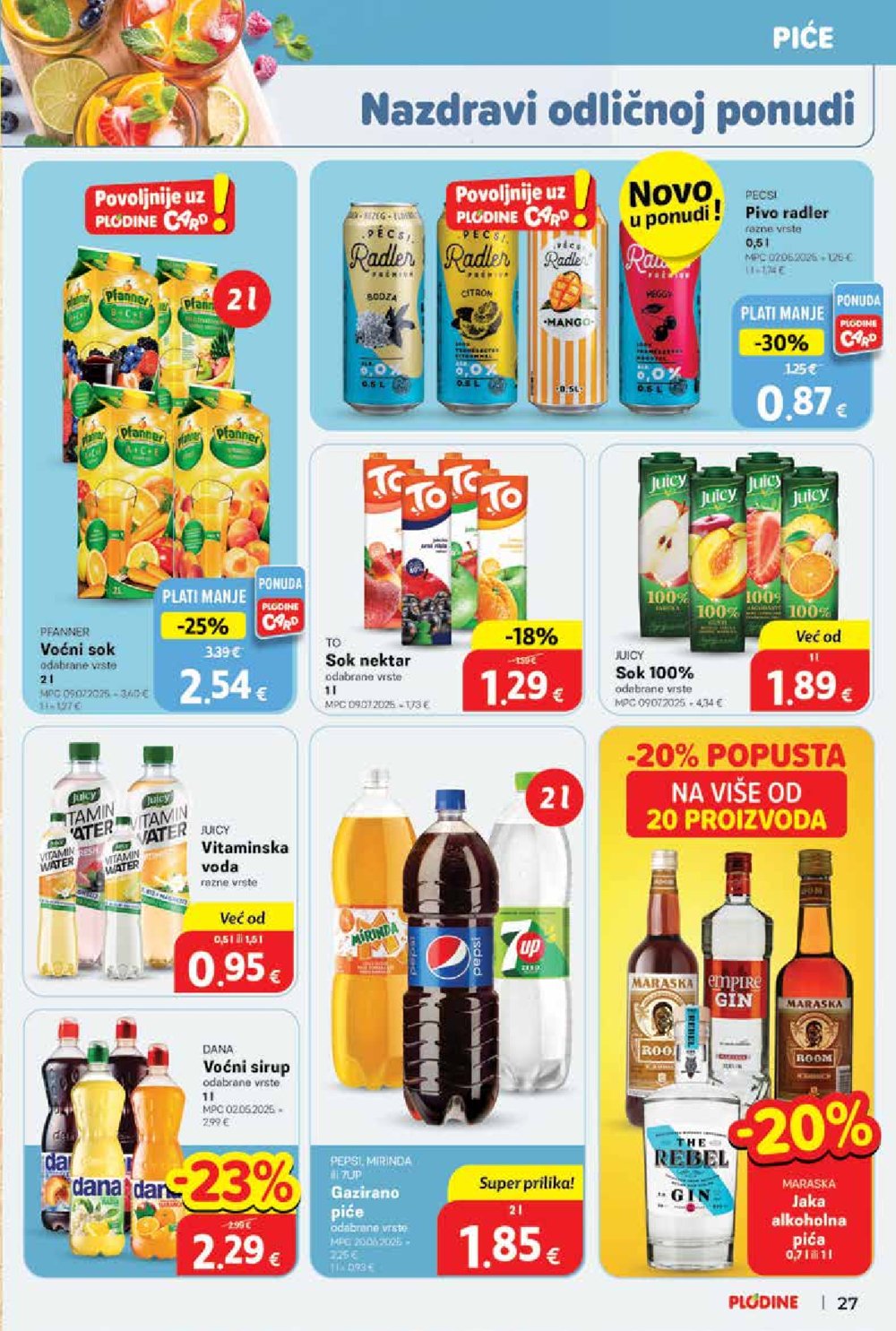 Plodine katalog Akcija 01.10. - 07.10.2025.