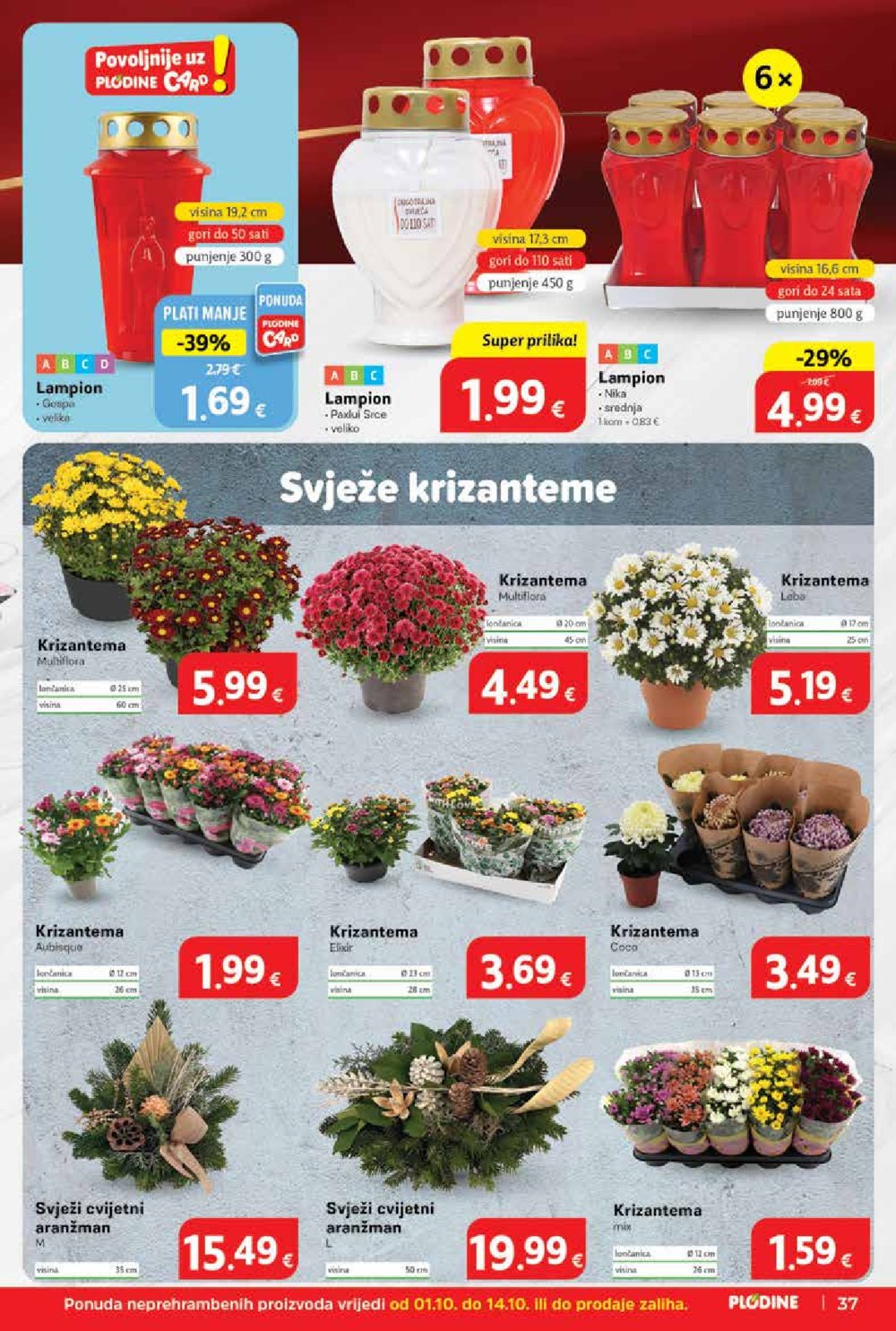Plodine katalog Akcija 01.10. - 07.10.2025.