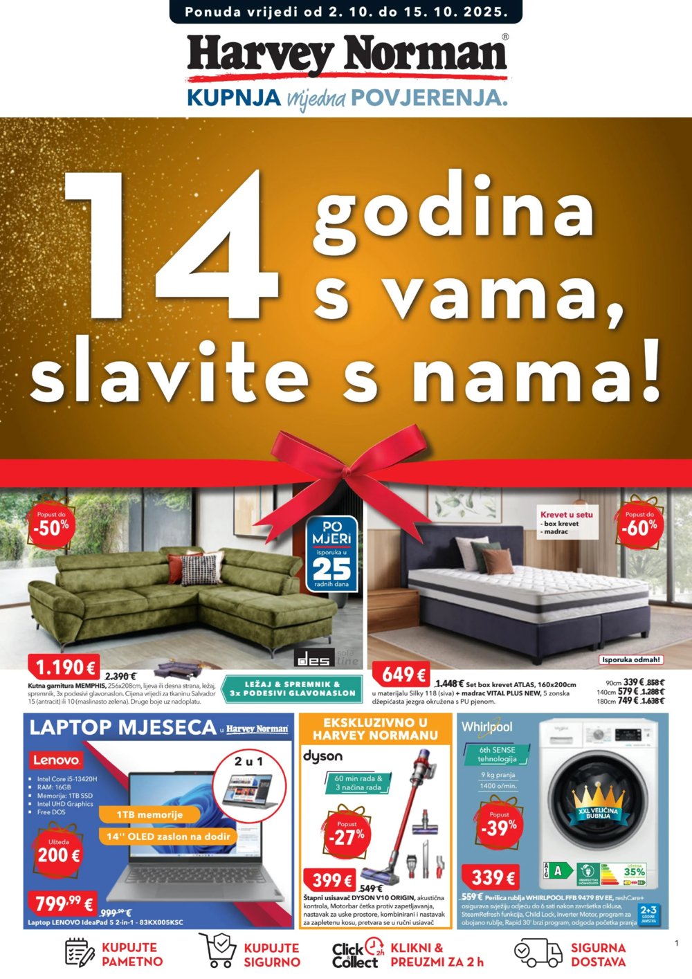 Harvey Norman katalog Akcija 02.10. - 15.10.2025.