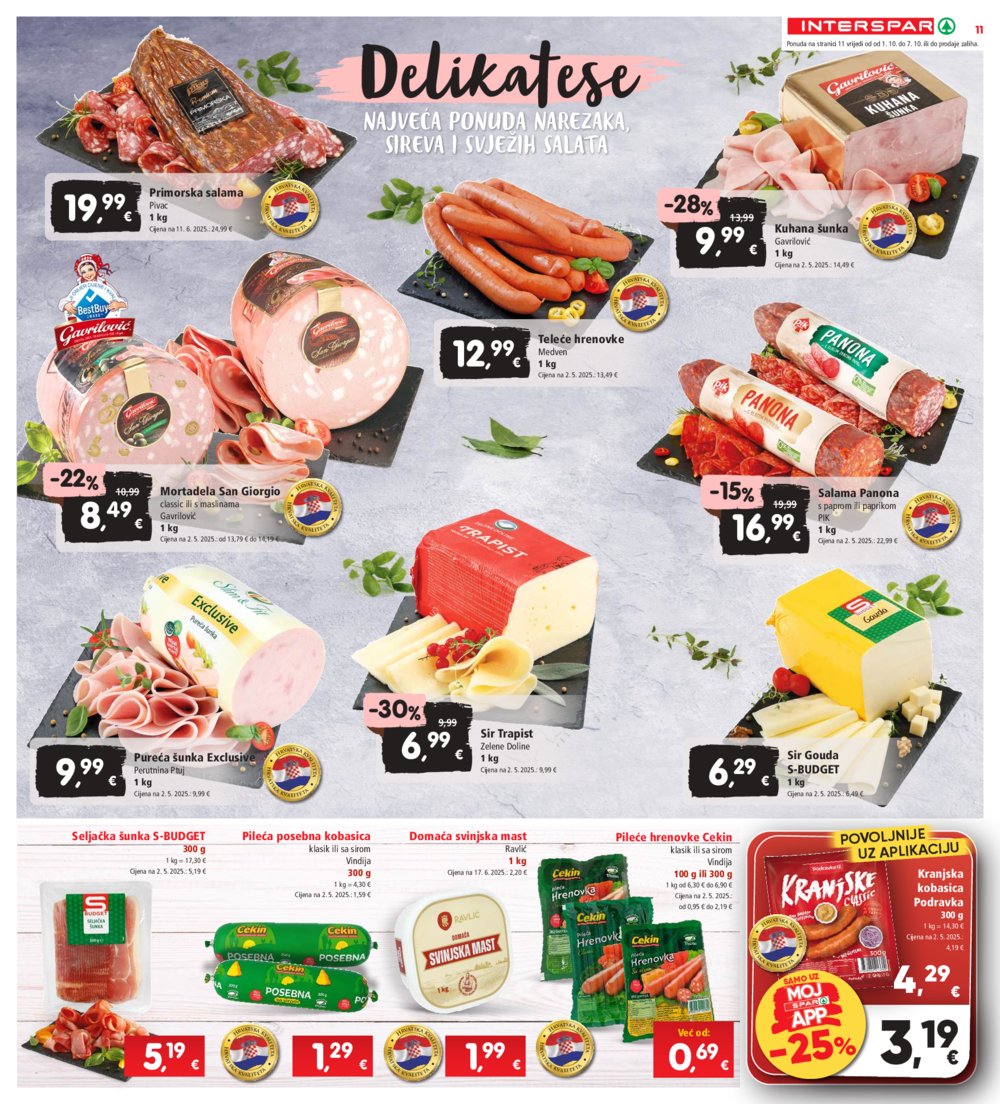 INTERSPAR katalog Akcija 01.10.-07. 10.2025.