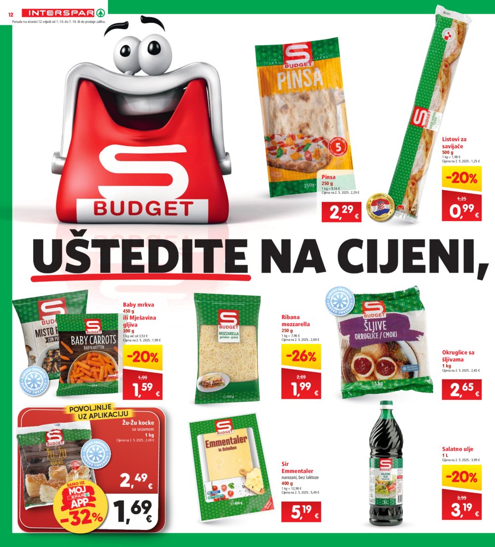 INTERSPAR katalog Akcija 01.10.-07. 10.2025.