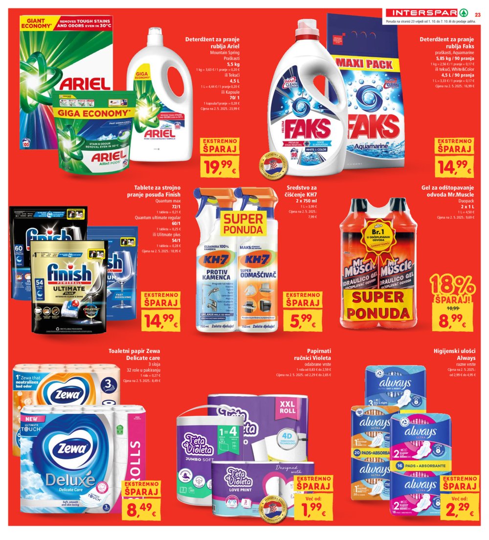 INTERSPAR katalog Akcija 01.10.-07. 10.2025.