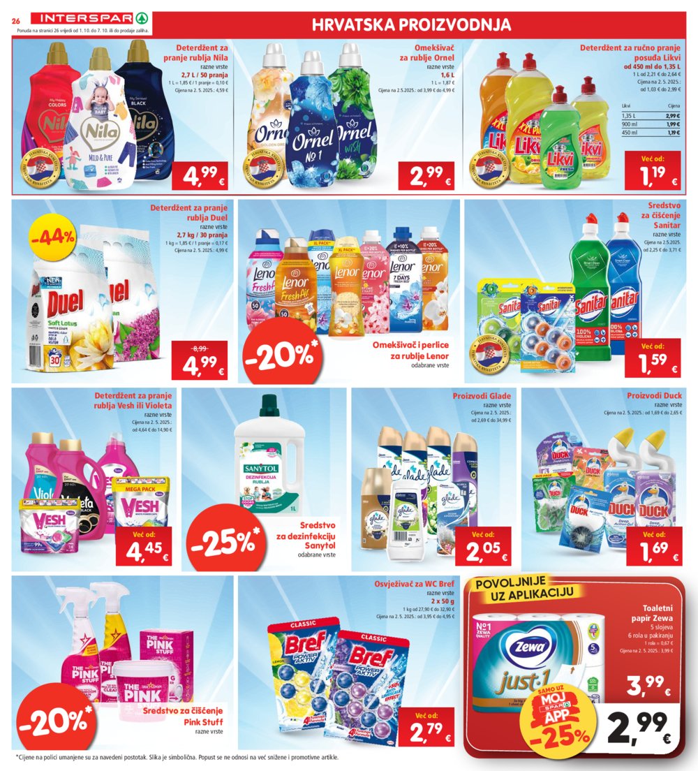 INTERSPAR katalog Akcija 01.10.-07. 10.2025.