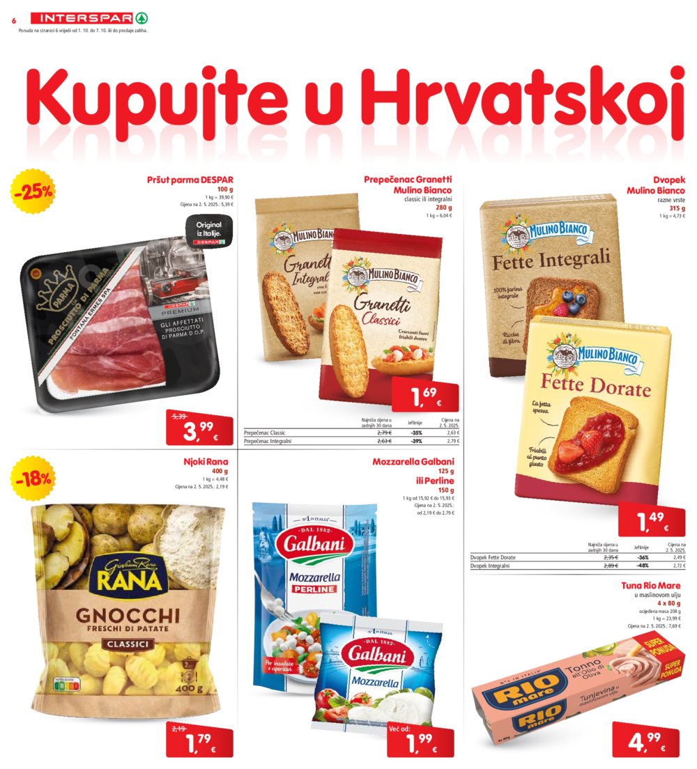 INTERSPAR katalog Akcija 01.10.-07. 10.2025.