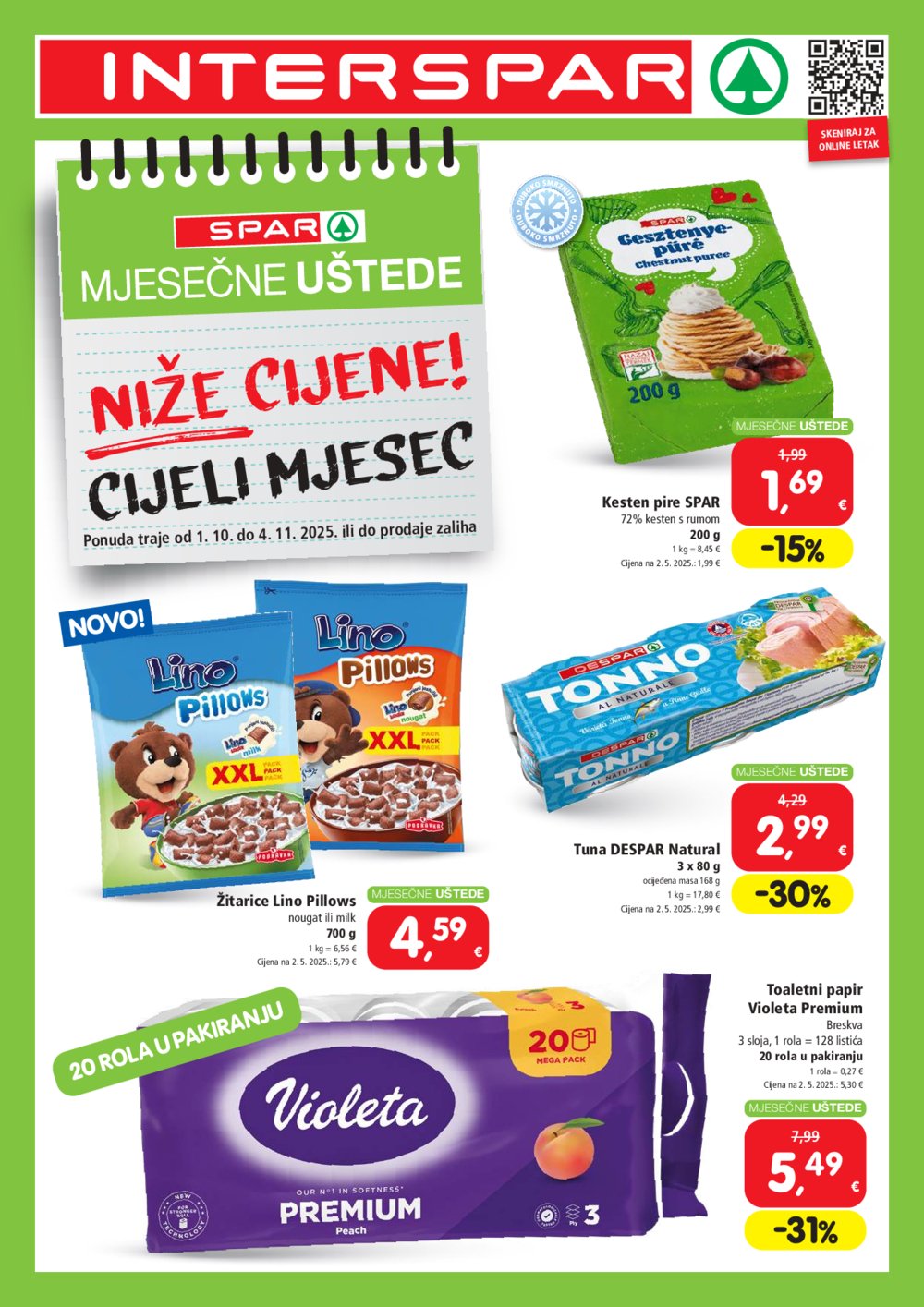 INTERSPAR katalog Uštede 01.10.-04.11.2025.