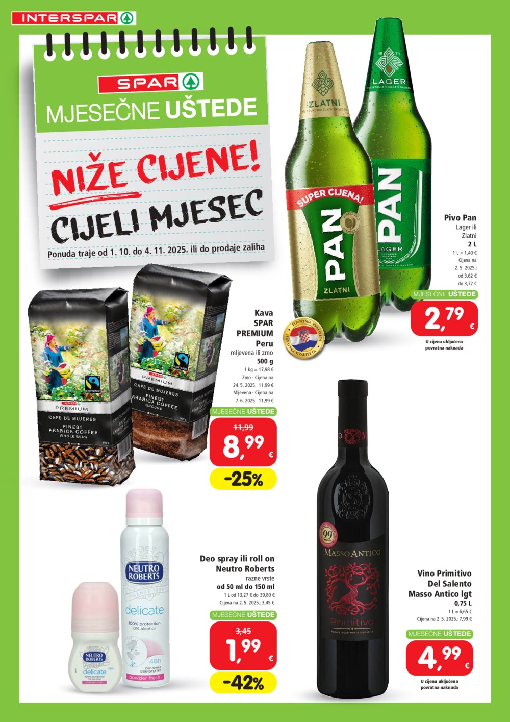 INTERSPAR katalog Uštede 01.10.-04.11.2025.