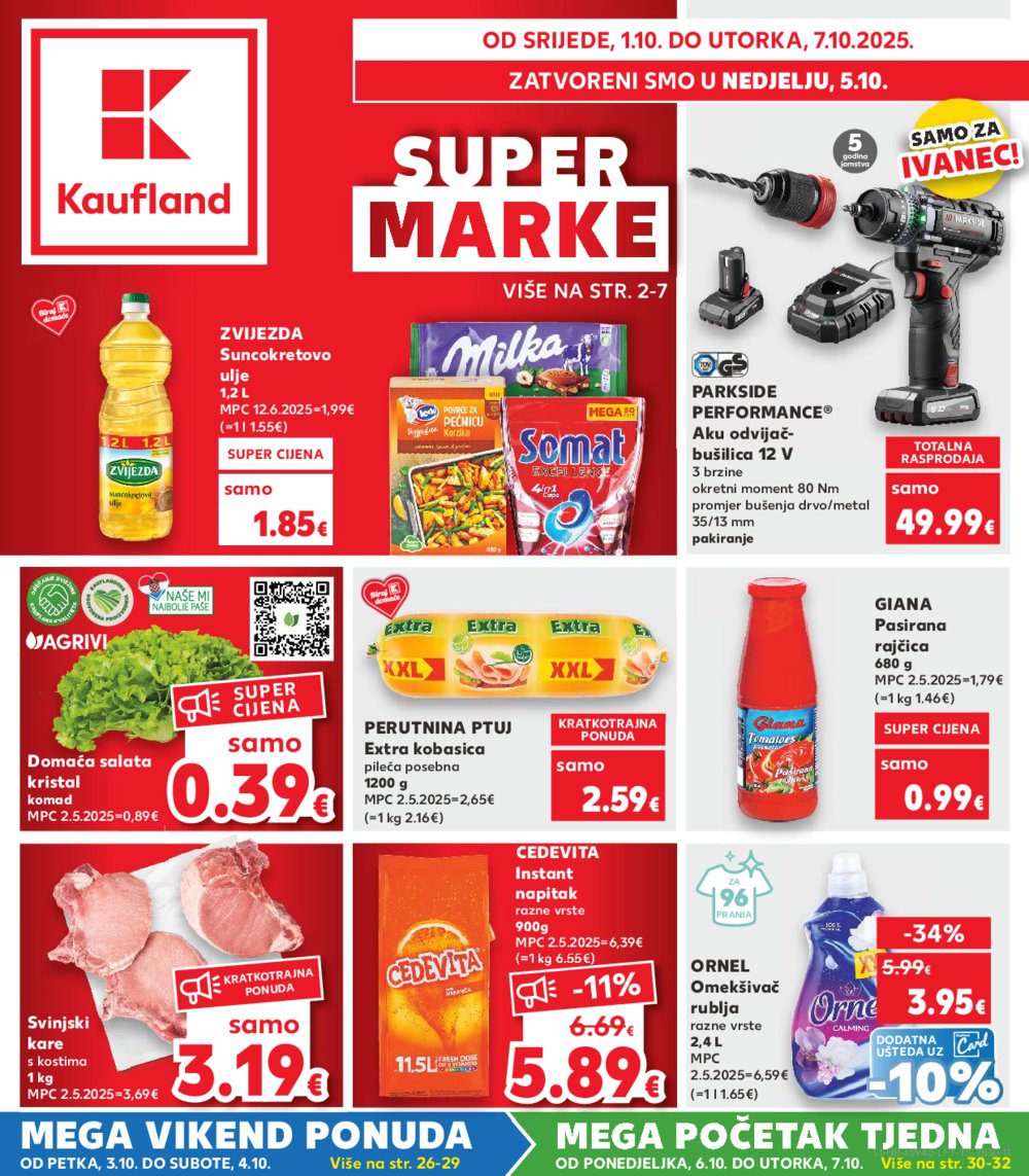 Kaufland katalog Akcija 01.10.-07.10.2025. Ivanec