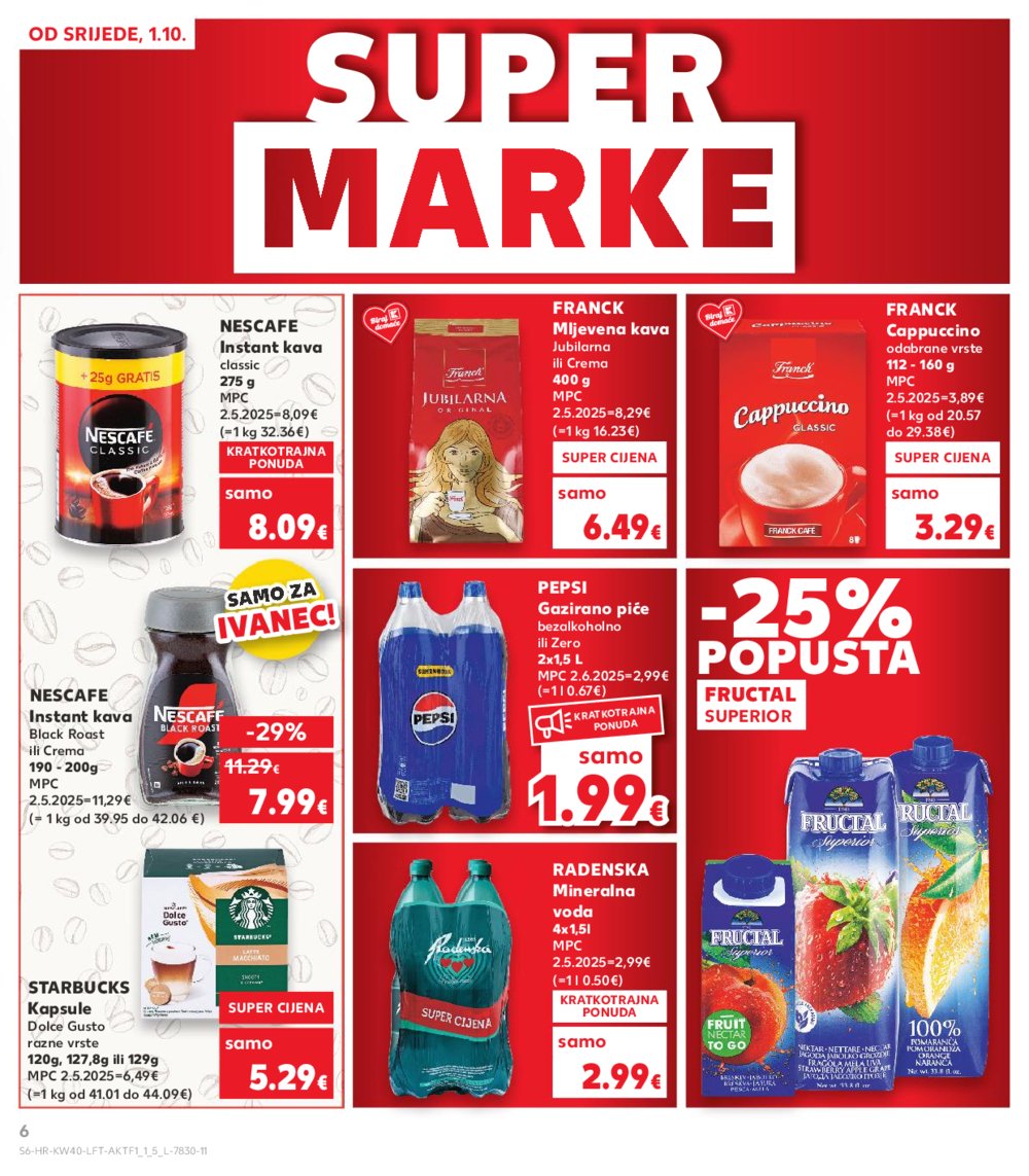 Kaufland katalog Akcija 01.10.-07.10.2025. Ivanec