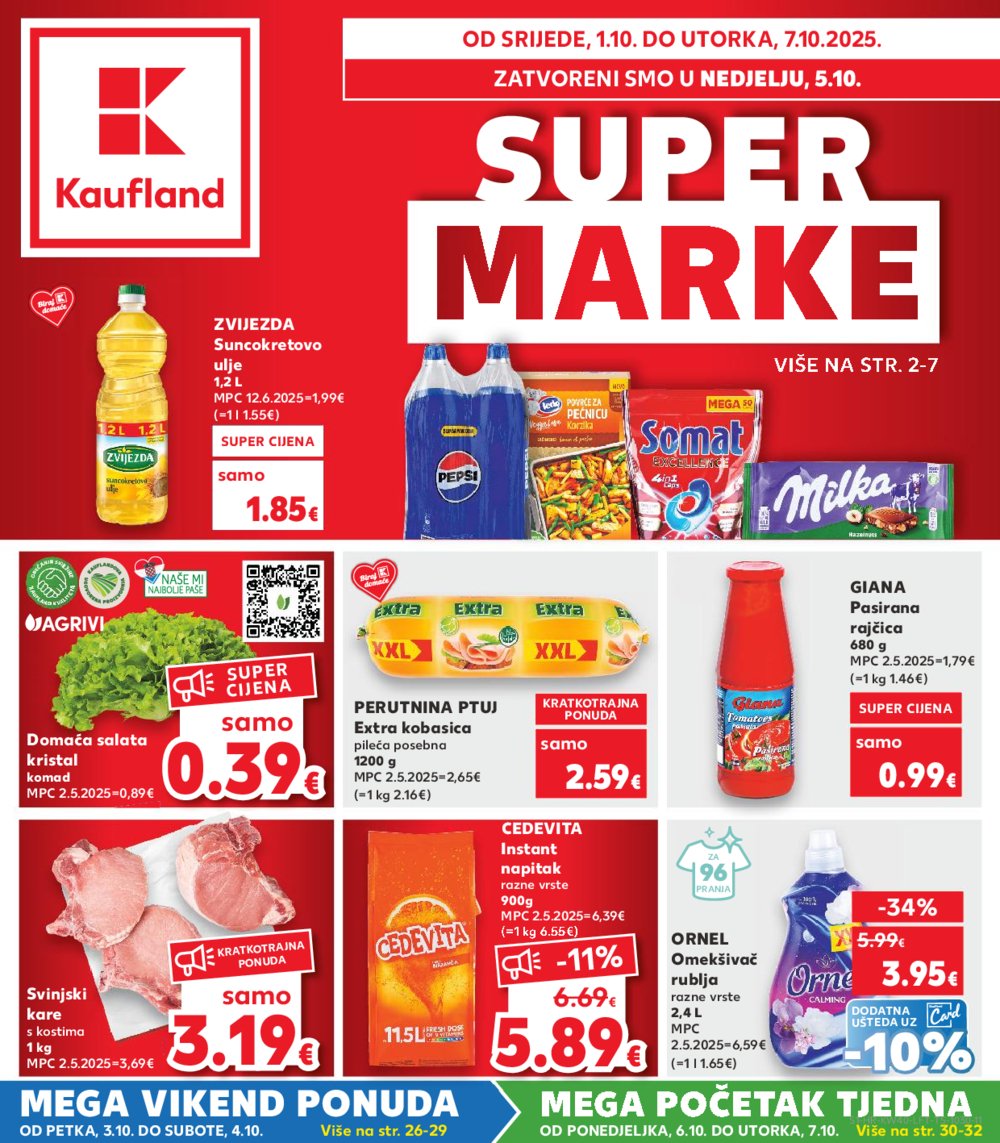 Kaufland katalog Akcija 01.10.-07.10.2025. Odabrane poslovnice