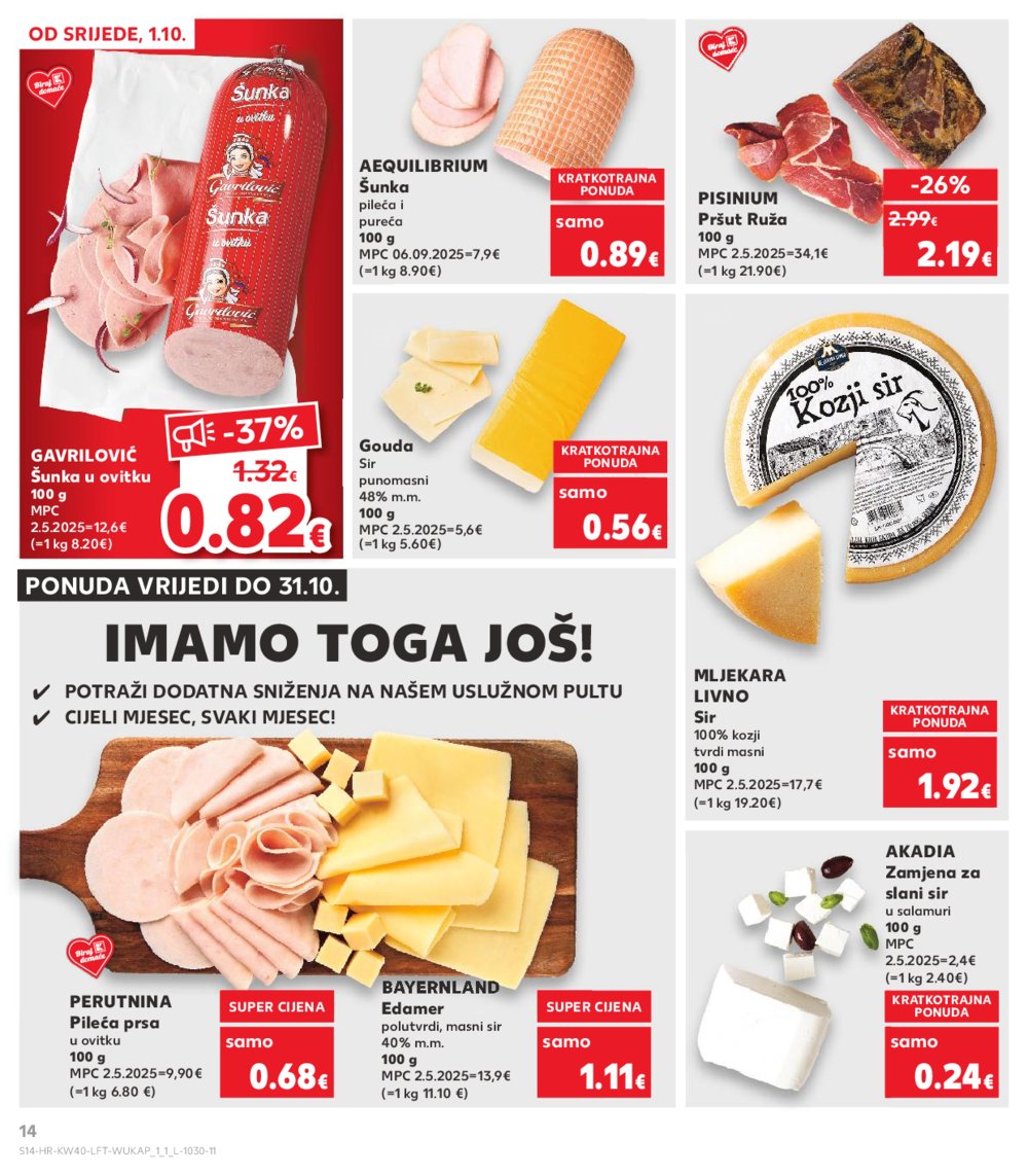 Kaufland katalog Akcija 01.10.-07.10.2025. Odabrane poslovnice