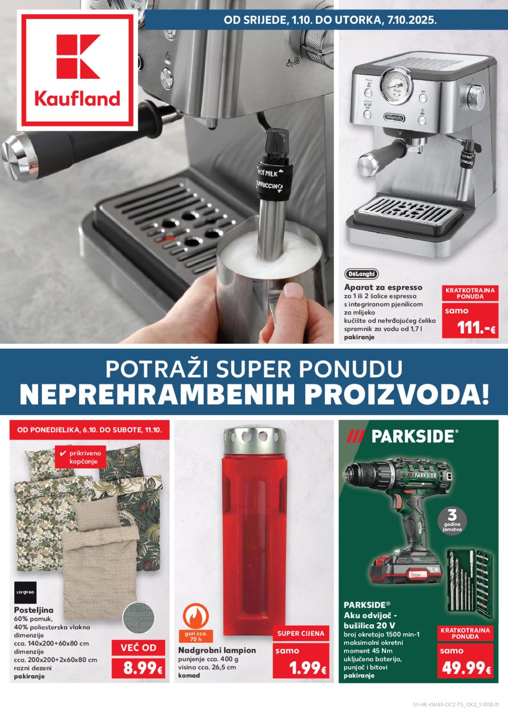 Kaufland katalog Neprehrambenih proizvoda 01.10.-07.10.2025. Odabrane poslovnice