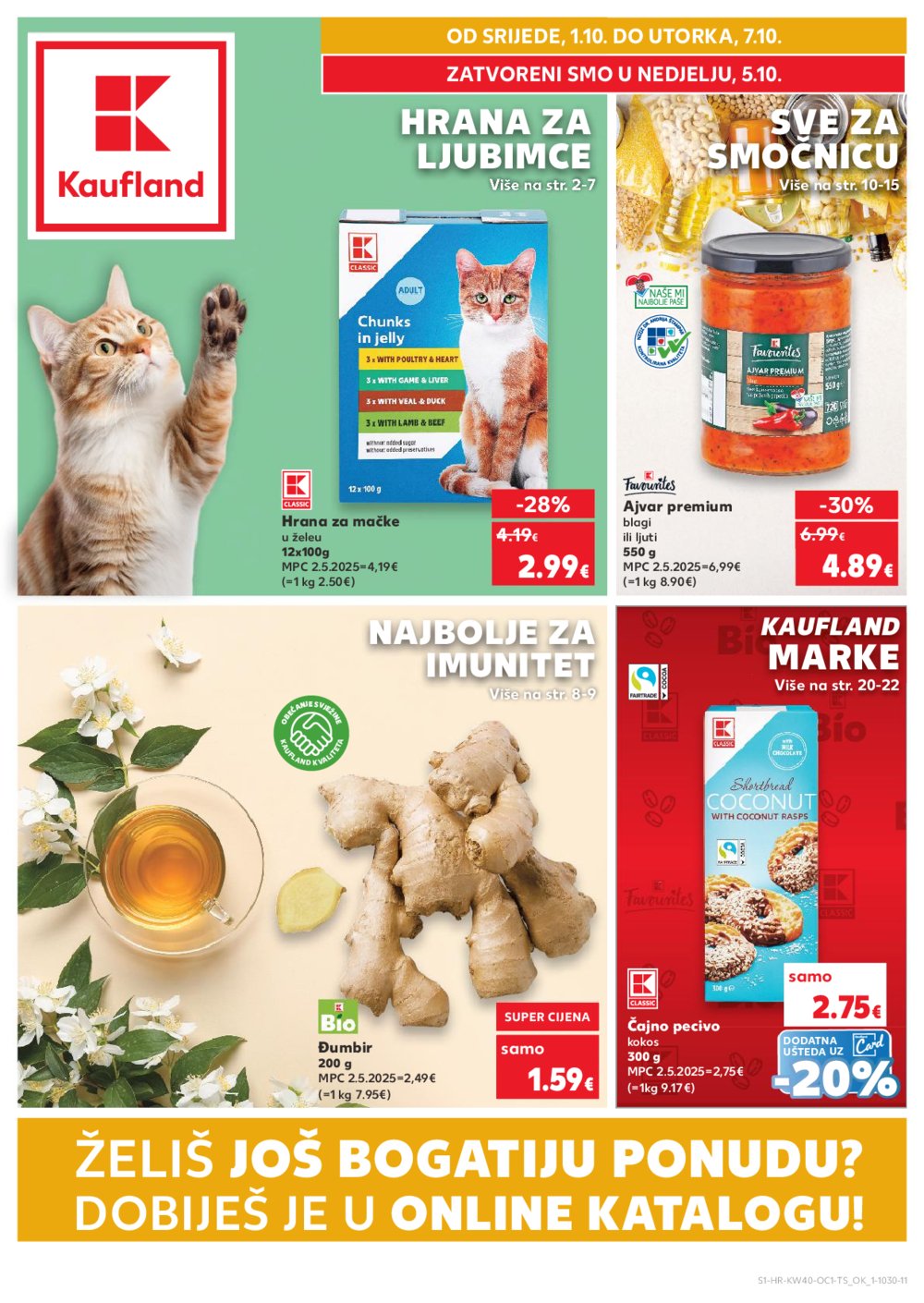 Kaufland katalog Robne marke 01.10.-07.10.2025. Odabrane poslovnice