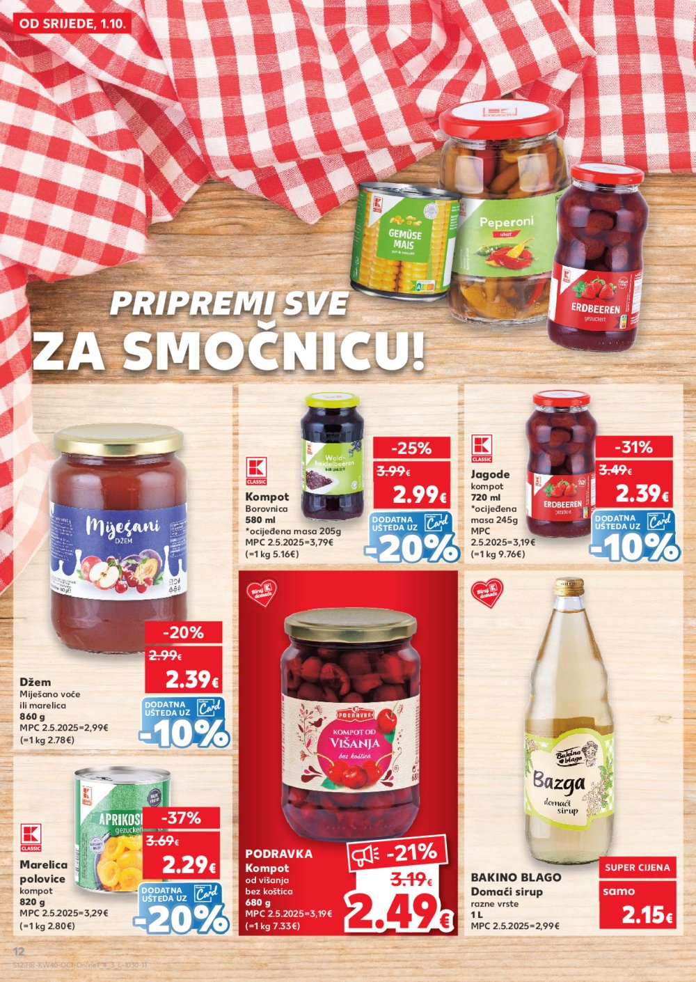 Kaufland katalog Robne marke 01.10.-07.10.2025. Odabrane poslovnice